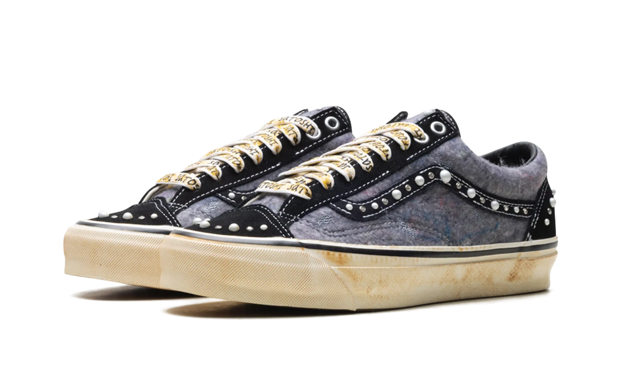 OTW Old Skool Reissue 36 "Satoshi Nakamoto Pearlized Speckled Moving Blanket Grey" Mesh Upper Bright tone