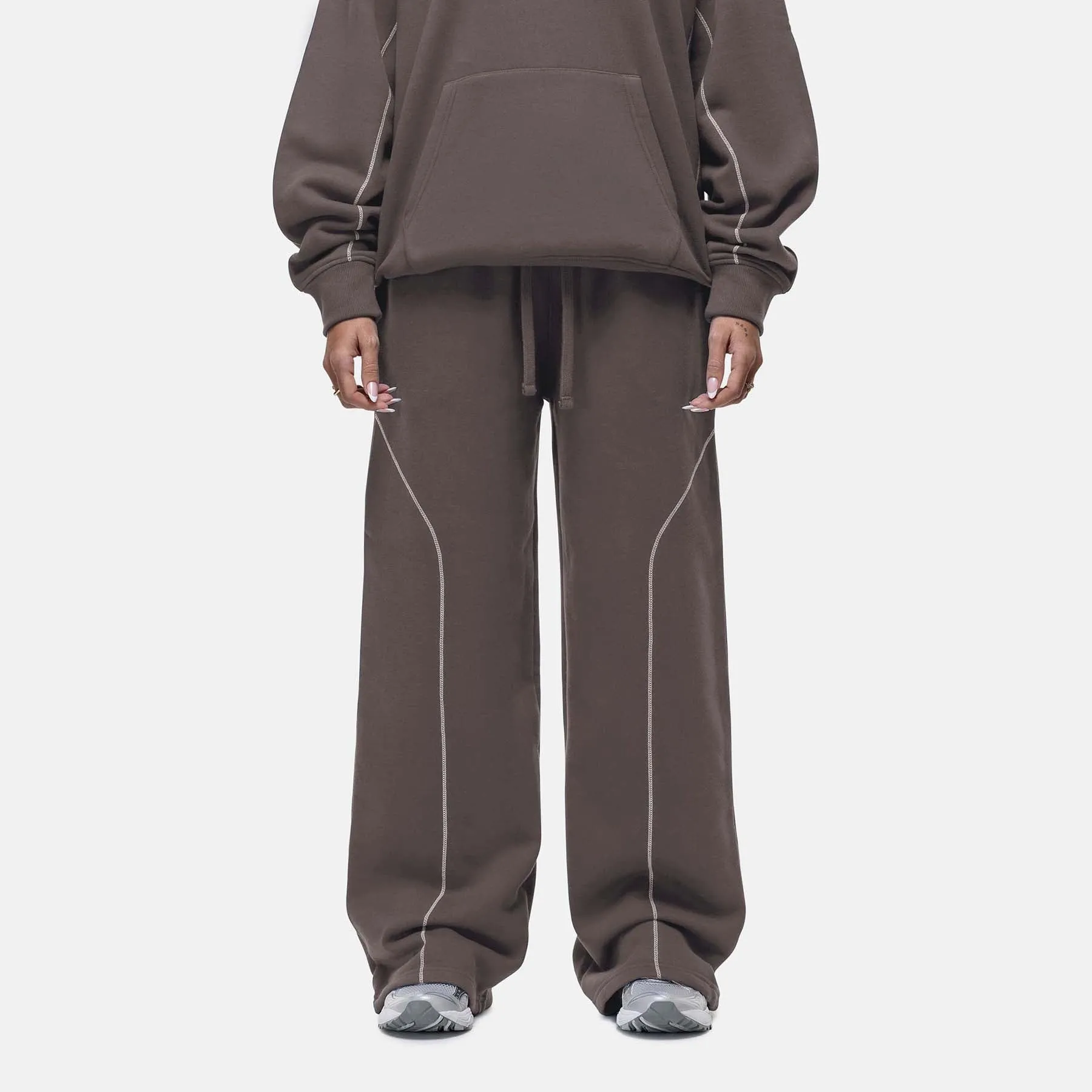 Trail Ready Convertible legs Overlock Washed Taupe Sweatpant