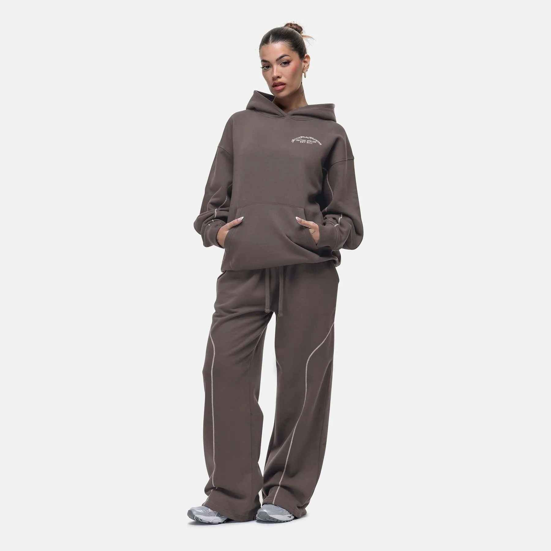 Comfy Vibes Overlock Washed Taupe Sweatpant