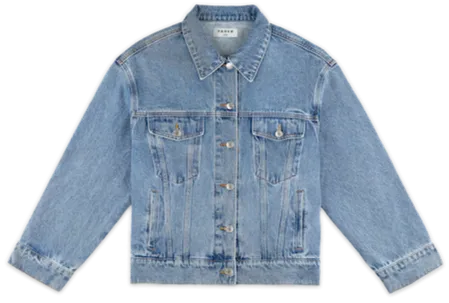 Oversized Denim Jacket Weekend Ready Look Hypoallergenic Fabric Blend