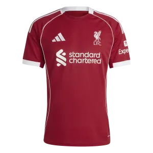 adidas Liverpool  25/26 Home Soccer Jersey | Red-White | Men's Zero Slip Inner Layer
