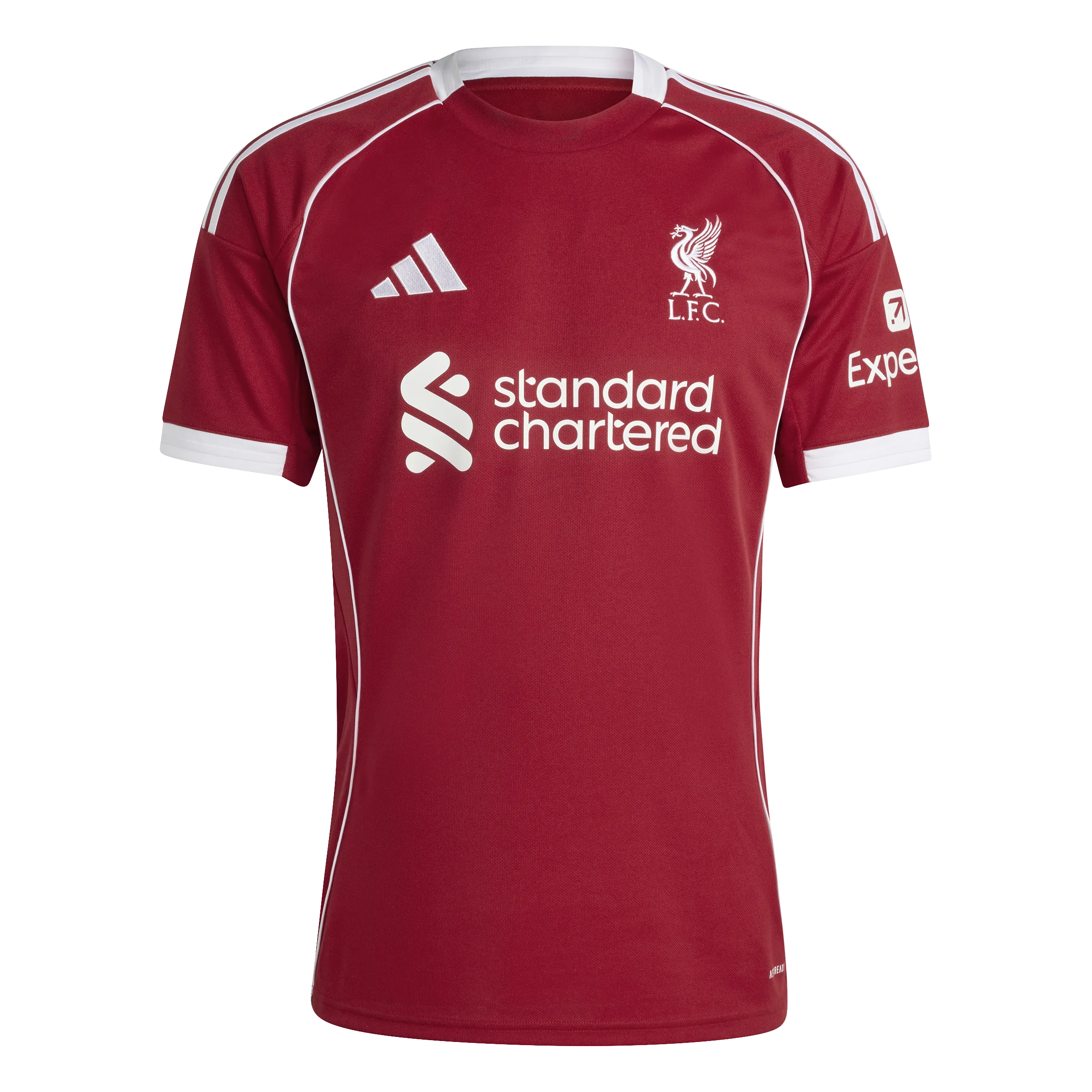 Smooth Silicone Gripper adidas Liverpool  25/26 Home Soccer Jersey | Red-White | Men's