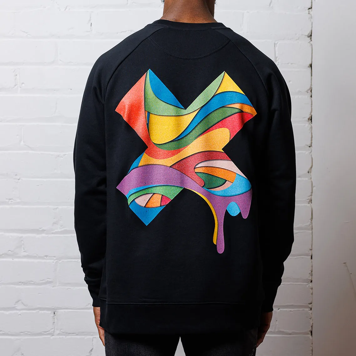 Paper Melt X Imprint - Sweatshirt - Black sequin Running Gear
