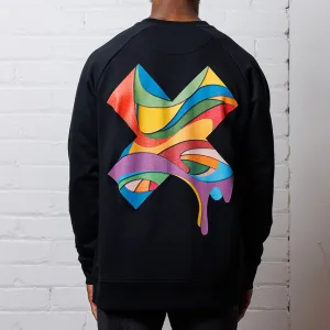 Paper Melt X Imprint - Sweatshirt - Black sequin Running Gear