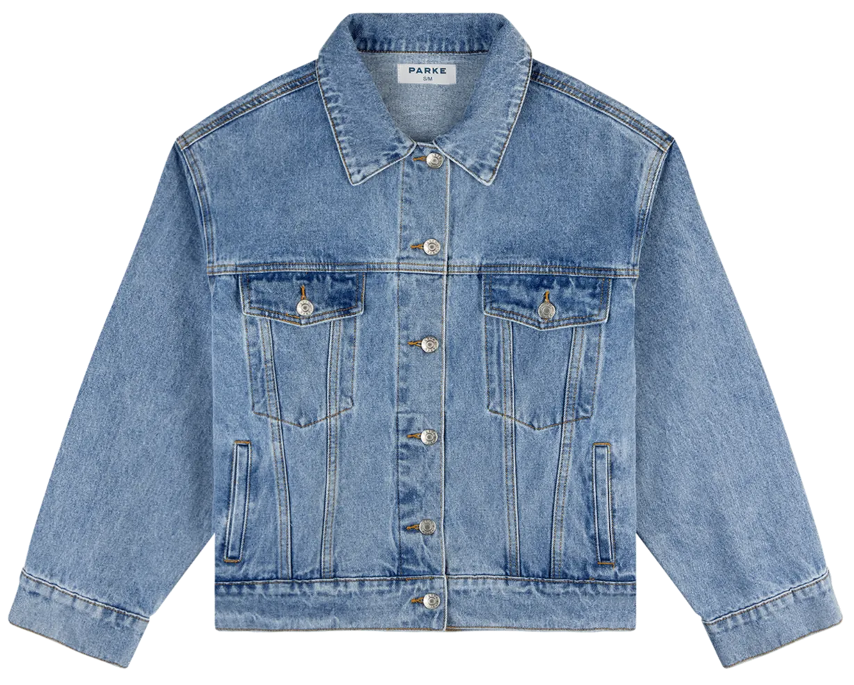 Odor Resistant Treatment Thermal Core Technology Parke x SCL Oversized Jean Jacket