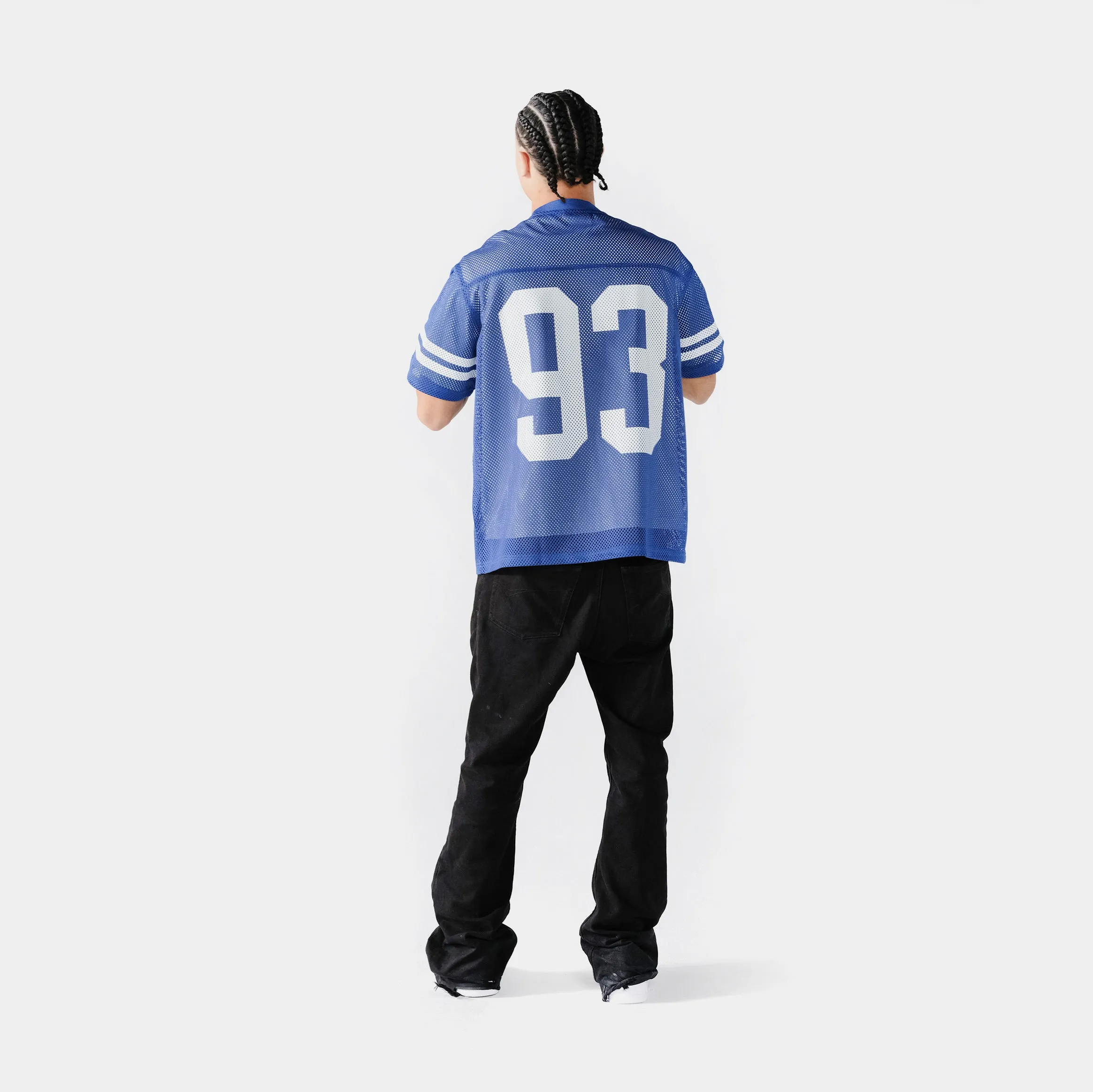 Heat Transfer Labels Los Angeles Mesh Mens Jersey (White/Blue)