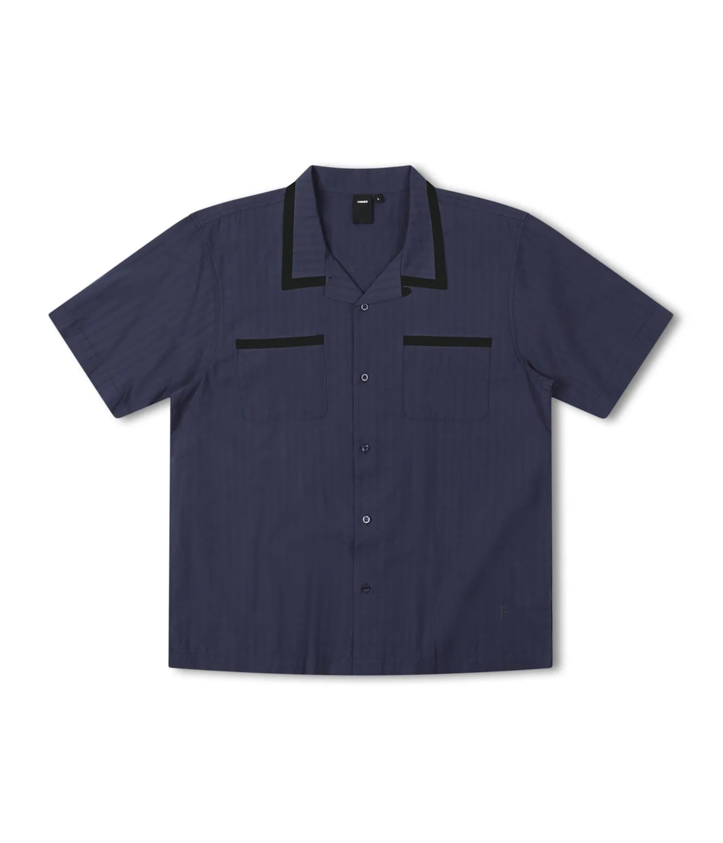 PINSTRIPE MARILYN SS SHIRT  // NAVY Sport Wear