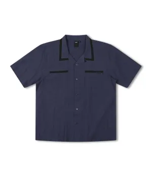 PINSTRIPE MARILYN SS SHIRT  // NAVY Sport Wear