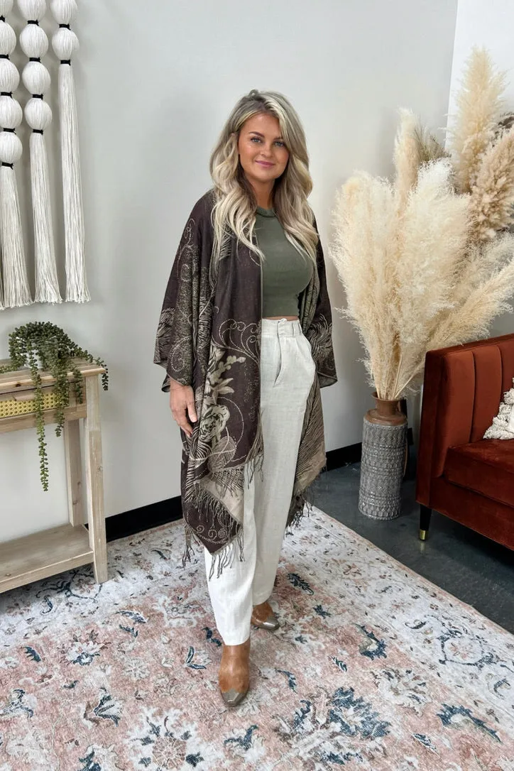 Work Outfit Pondicherry Woven Kimono