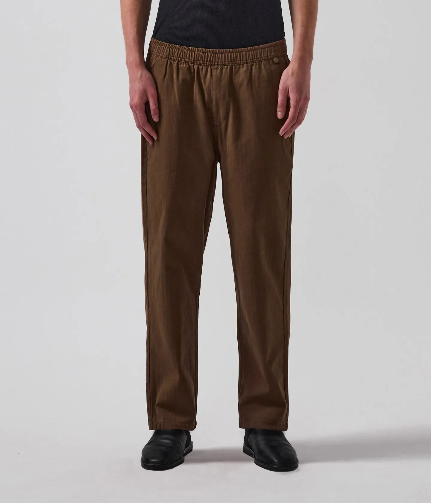 Durable Comfort Cool Comfort PRAYER HERRINGBONE PANT // BROWN