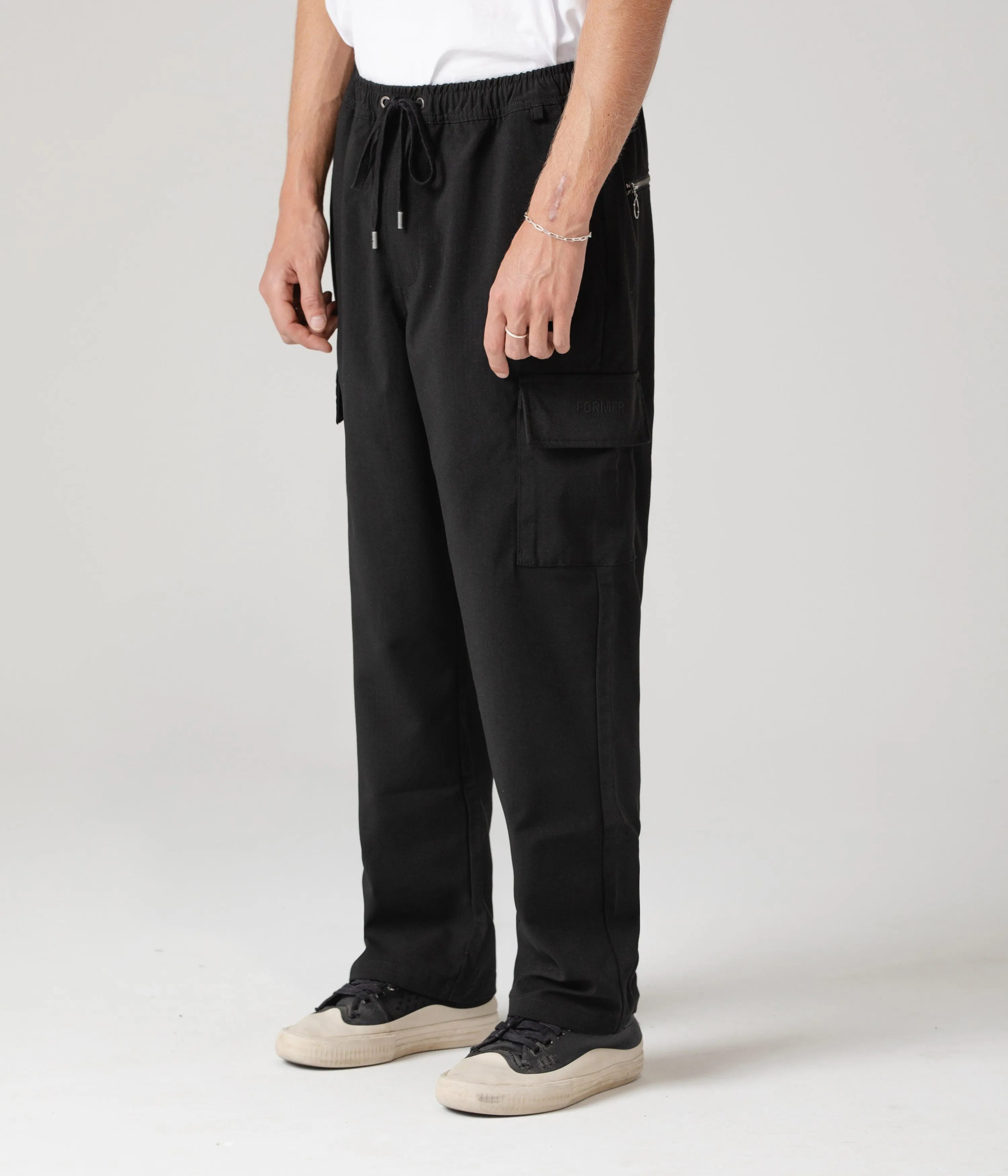Work Ready No Sagging PRAYER PANT CARGO // BLACK