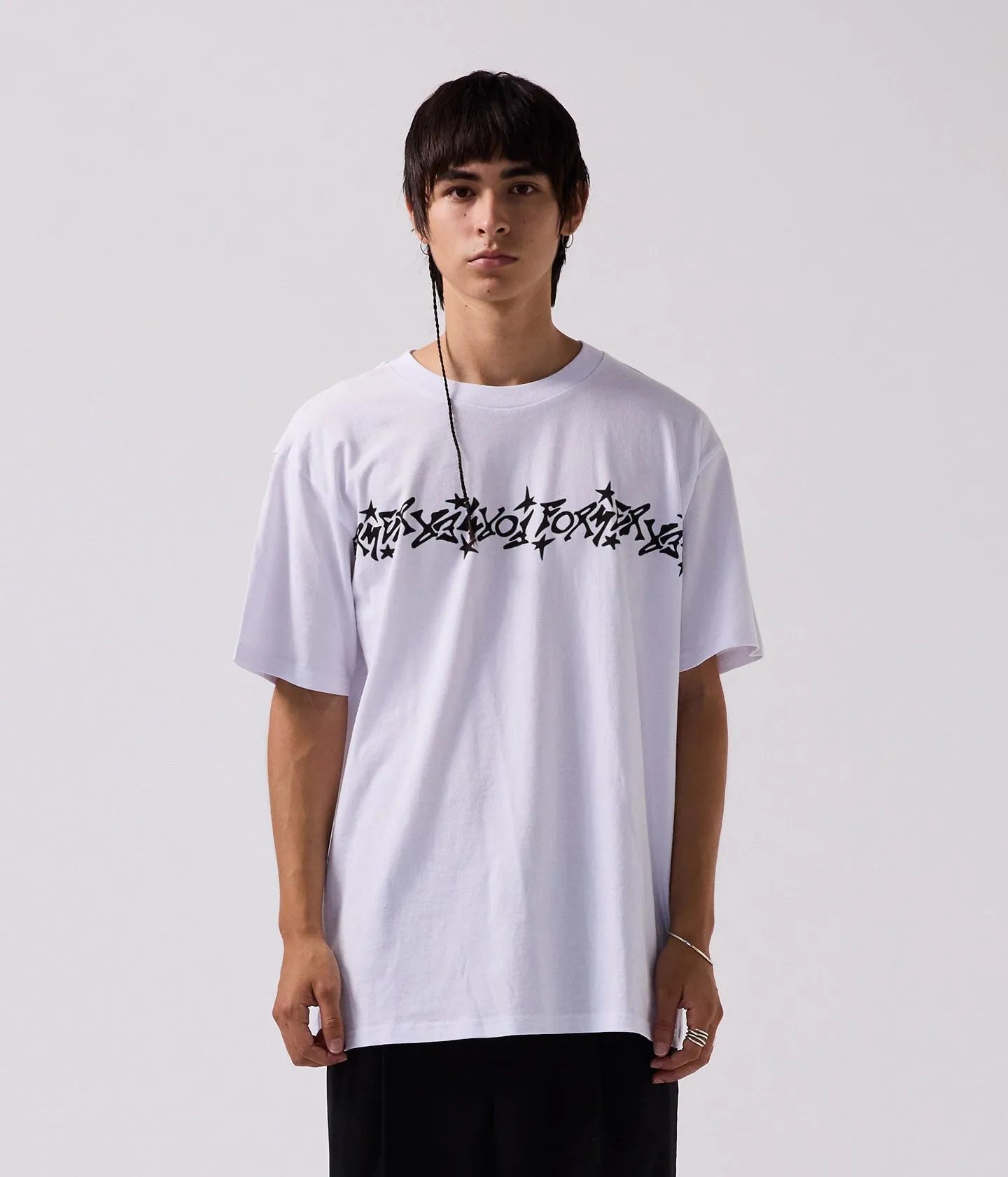 Playful Vibes ASTRO PANEL T-SHIRT // WHITE