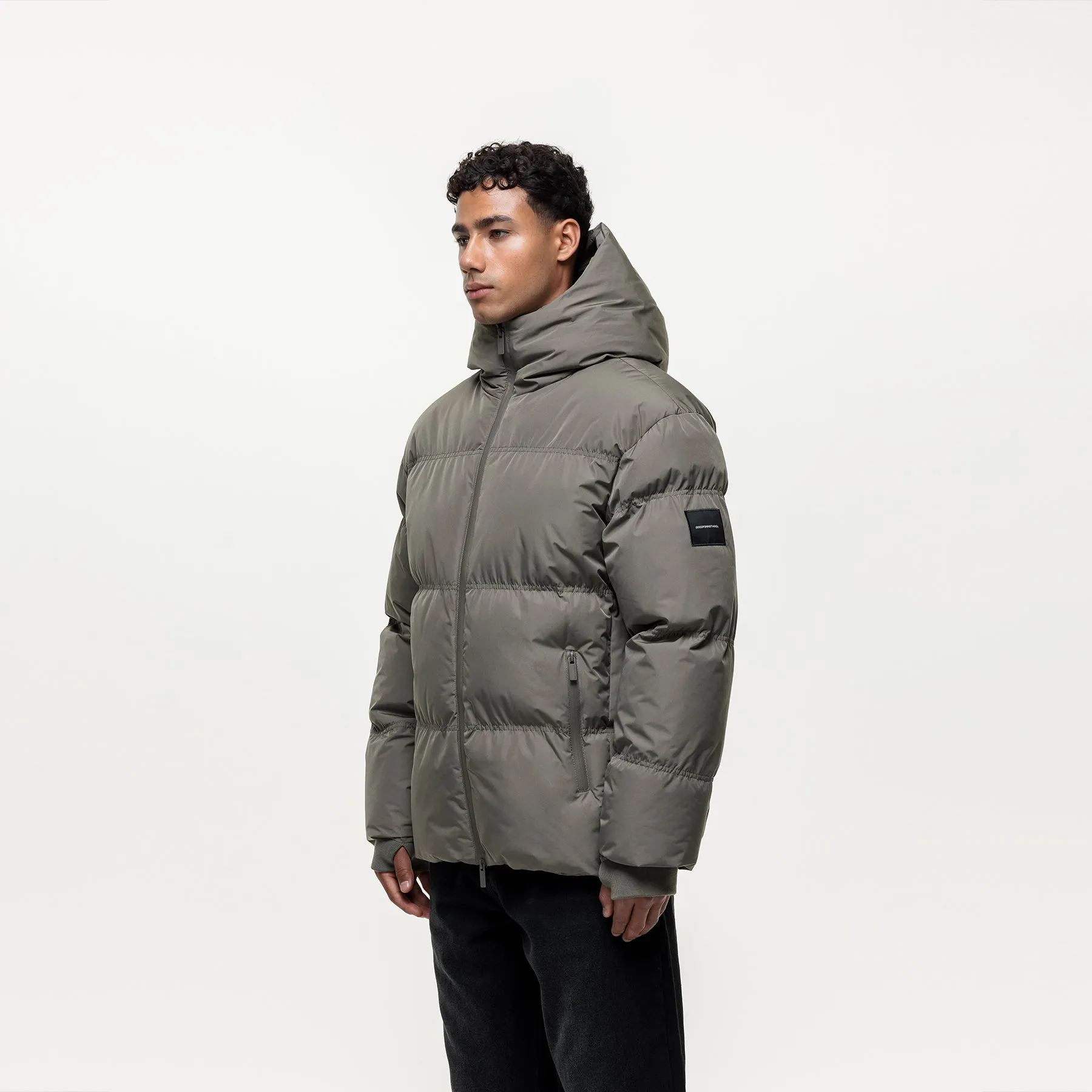 Autumn Layers Arctic Olive Puffer Jacket