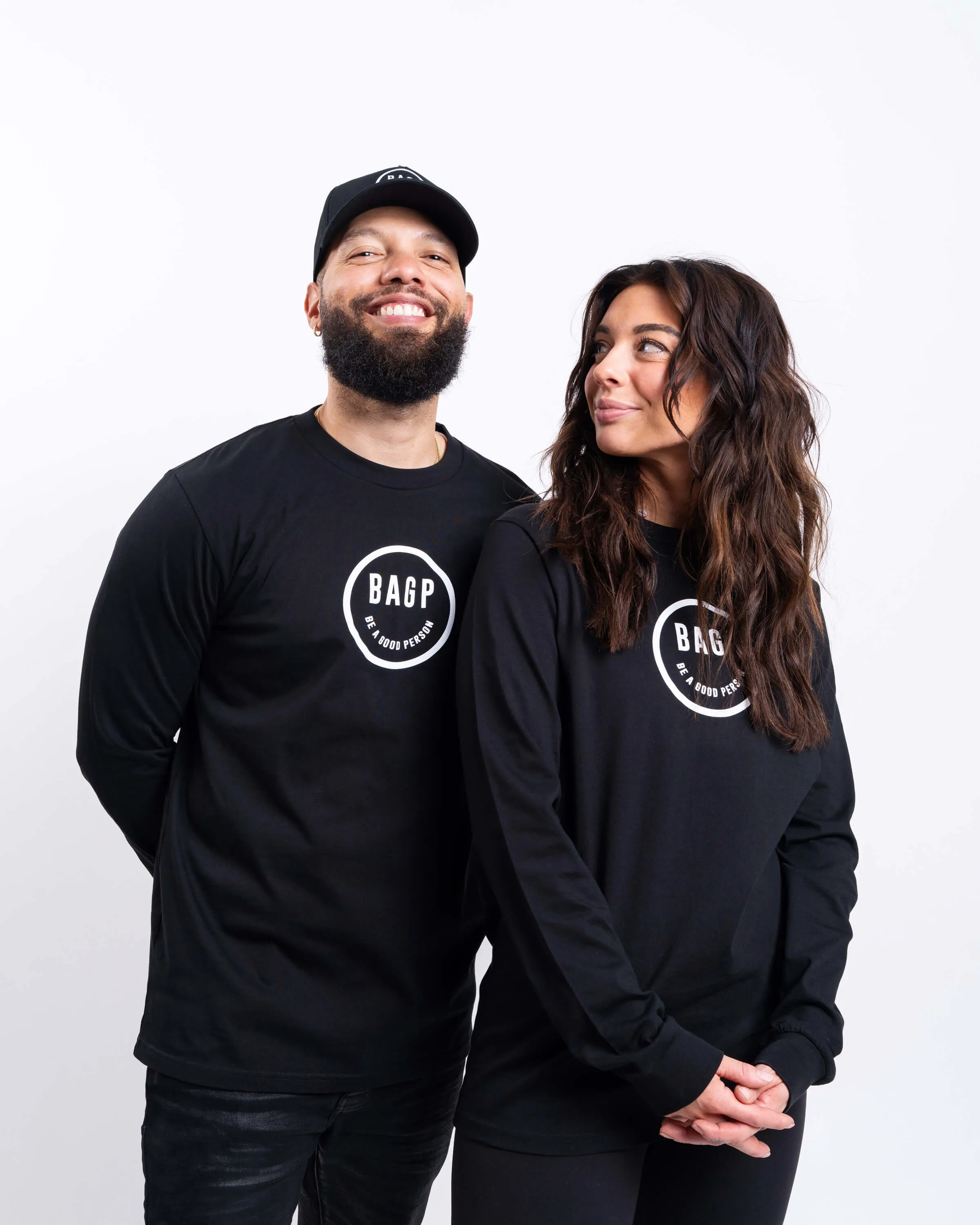 Smiley Long Sleeve - Black Comfy Stretch Fit