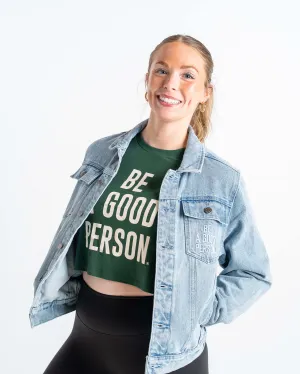 Super Soft Crop Top - Forest Green Modern Smart