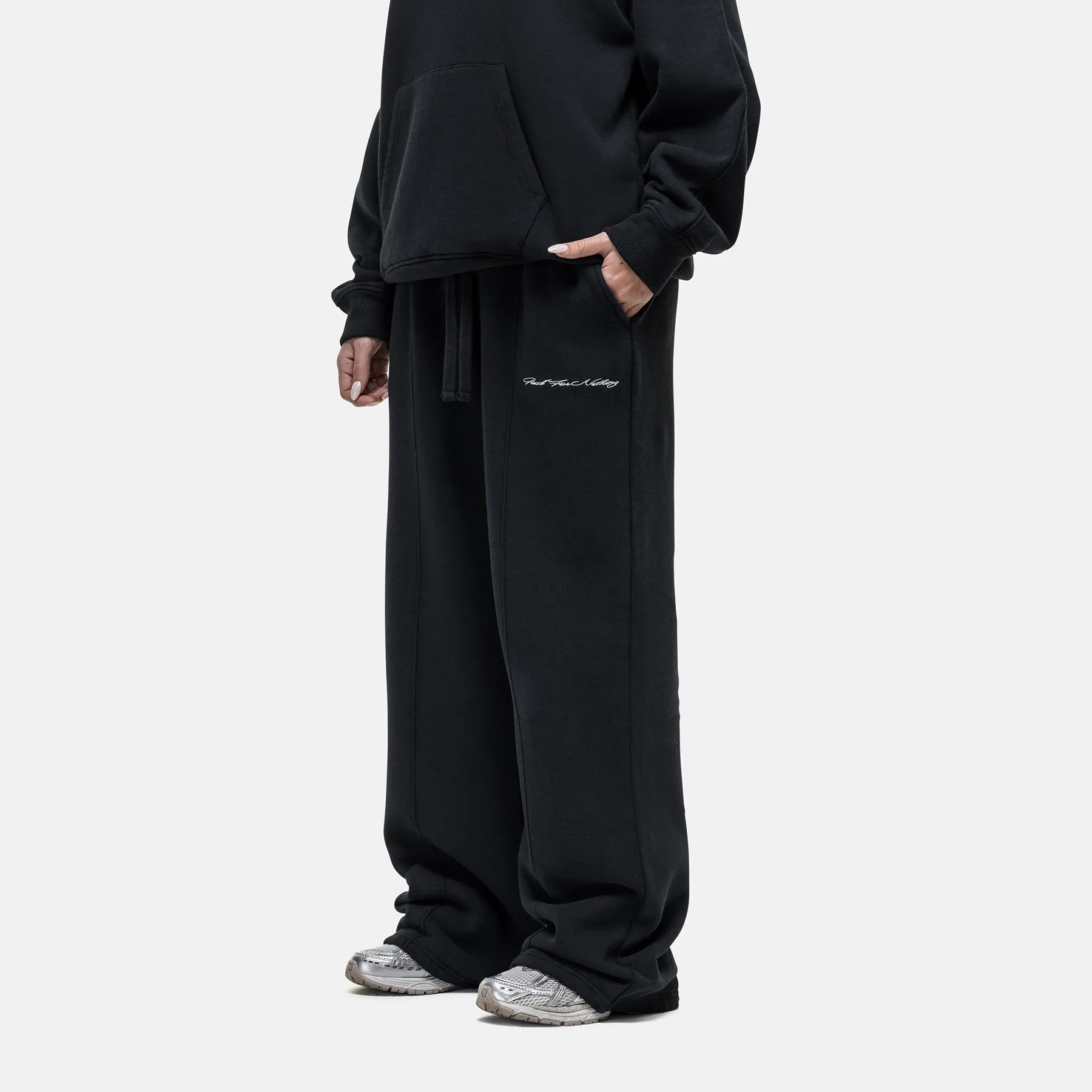 Casual Vibe Flexible Use Scribble Washed Black Jogger