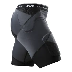 hip look McDavid Men's Hex Thudd Cross Compression Shorts