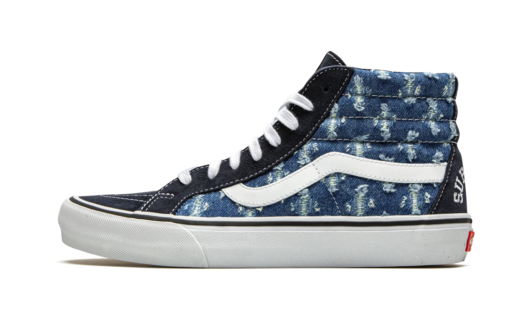 Sk8-Hi "Supreme Hole Punch Denim - Blue" Stretchable Upper