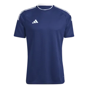 adidas CAMPEON 23 Soccer Jersey | Team Navy Blue 2-White | Men's Ultra Flex Ribbed Trim Thermal Insulation Layer