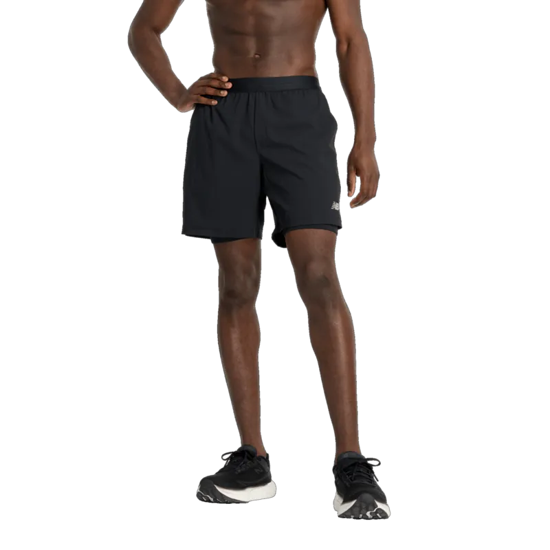 New Balance Men's AC Lined Short 7 Wind Resistant Panels