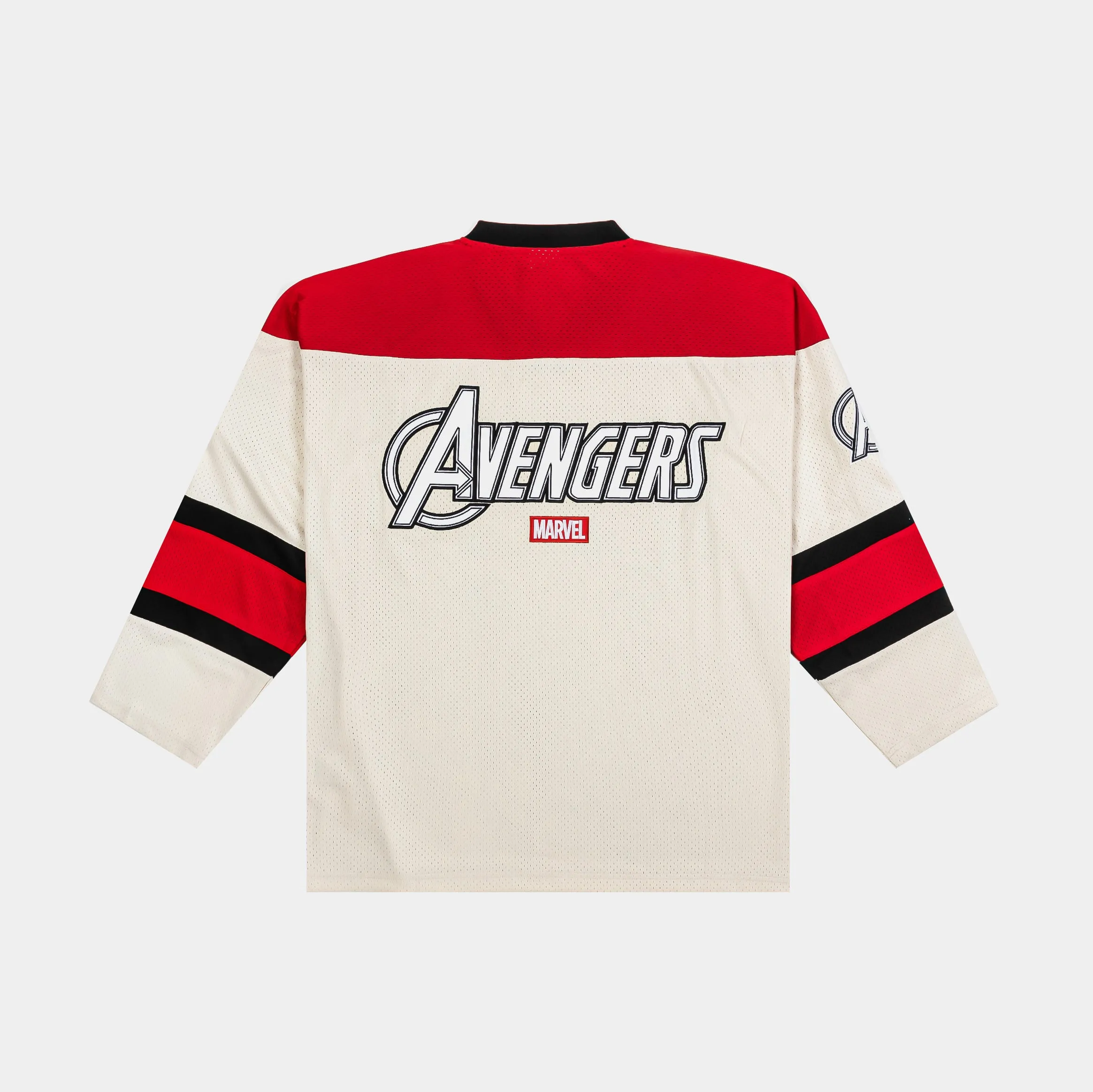 Marvel By Shoe Palace The Avengers Hockey Mens Jersey (White/Red) Temperature Regulating Technology Slim Profile