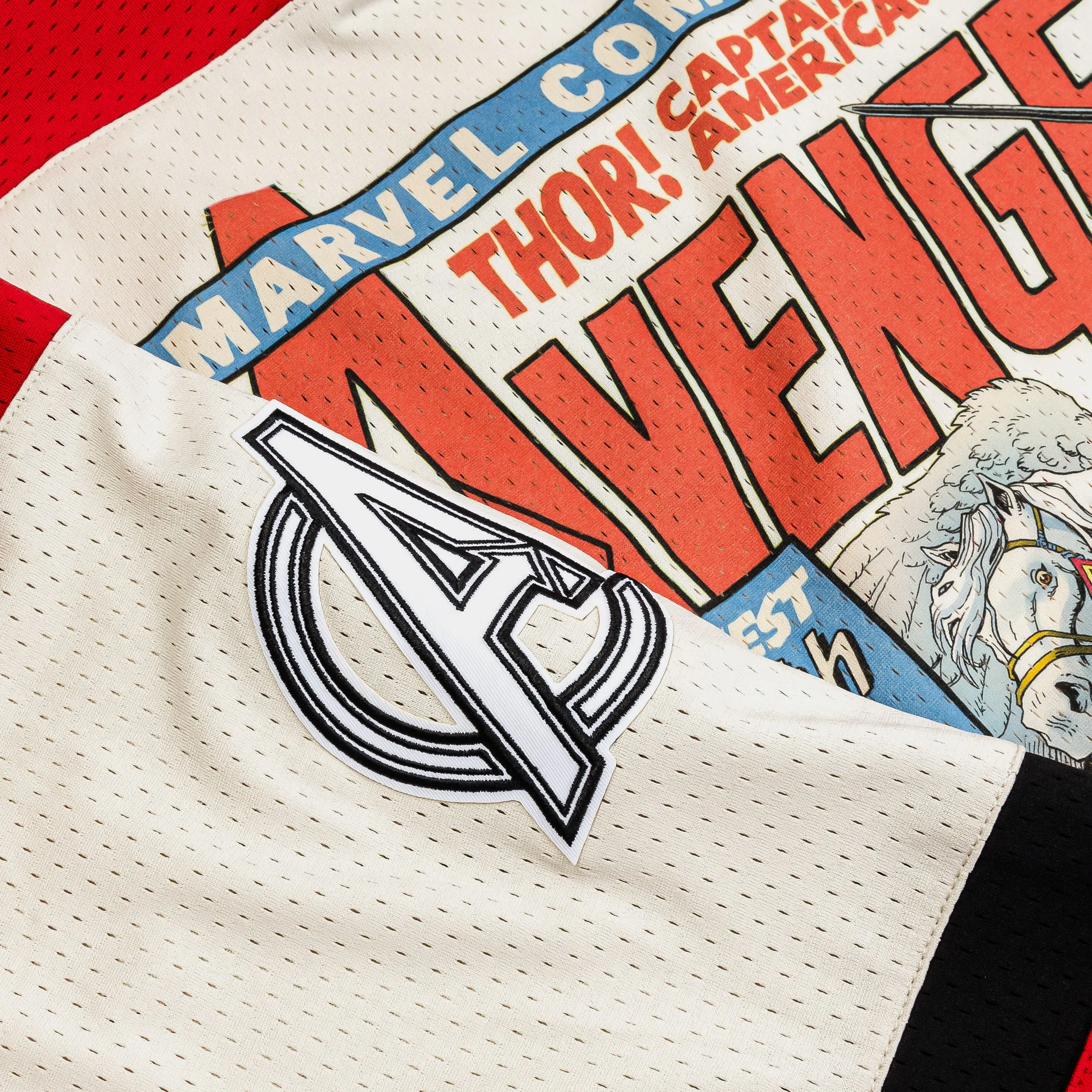 Marvel By Shoe Palace The Avengers Hockey Mens Jersey (White/Red) Muscle Fit Brushed Interior