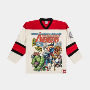 Marvel By Shoe Palace The Avengers Hockey Mens Jersey (White/Red) Abrasion Free Design Comfortable Gear