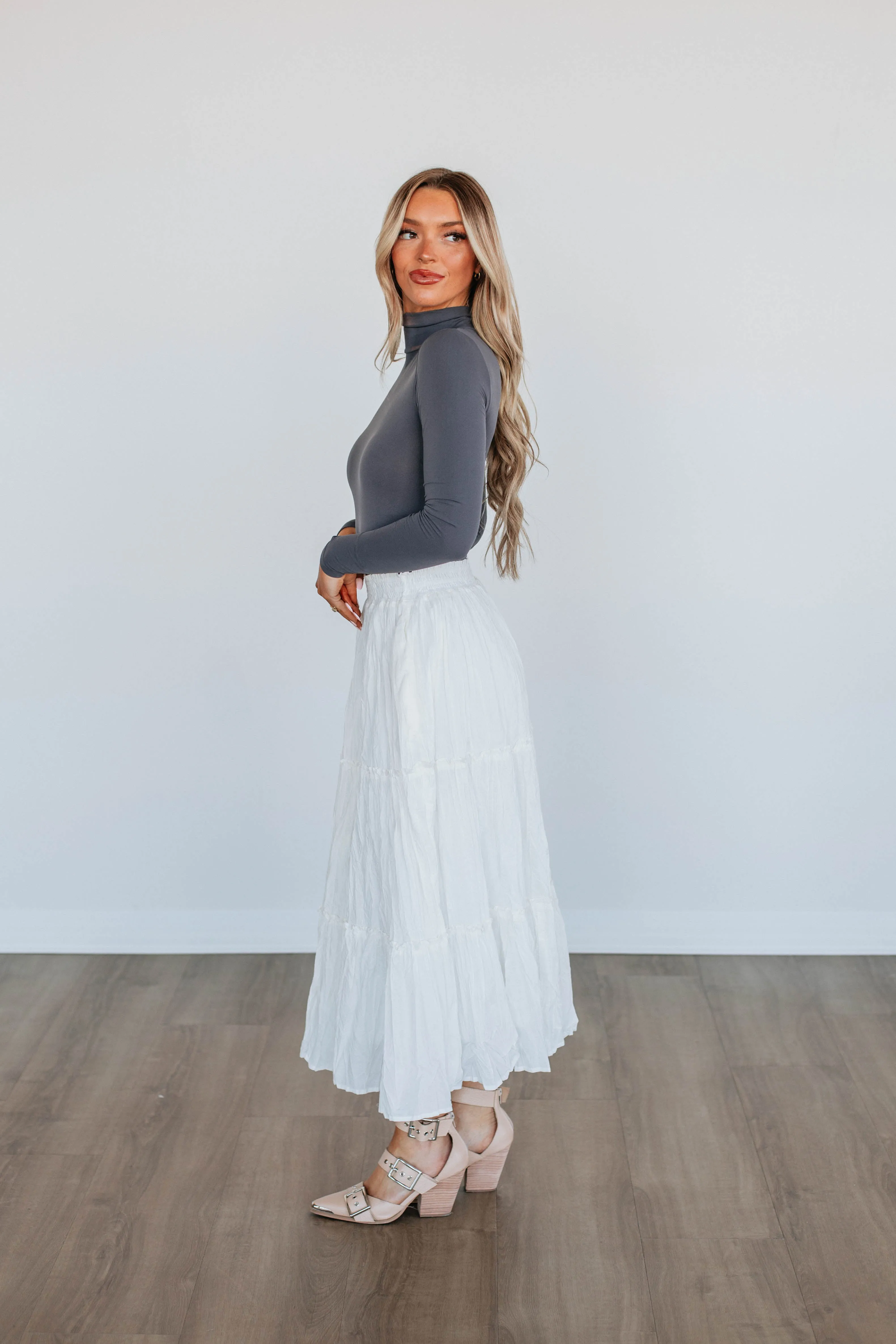 Sonita Tiered Skirt Refined Finish