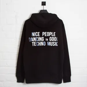 Casual Layer Reflective Peoples Techno - Pullover Hood - Black