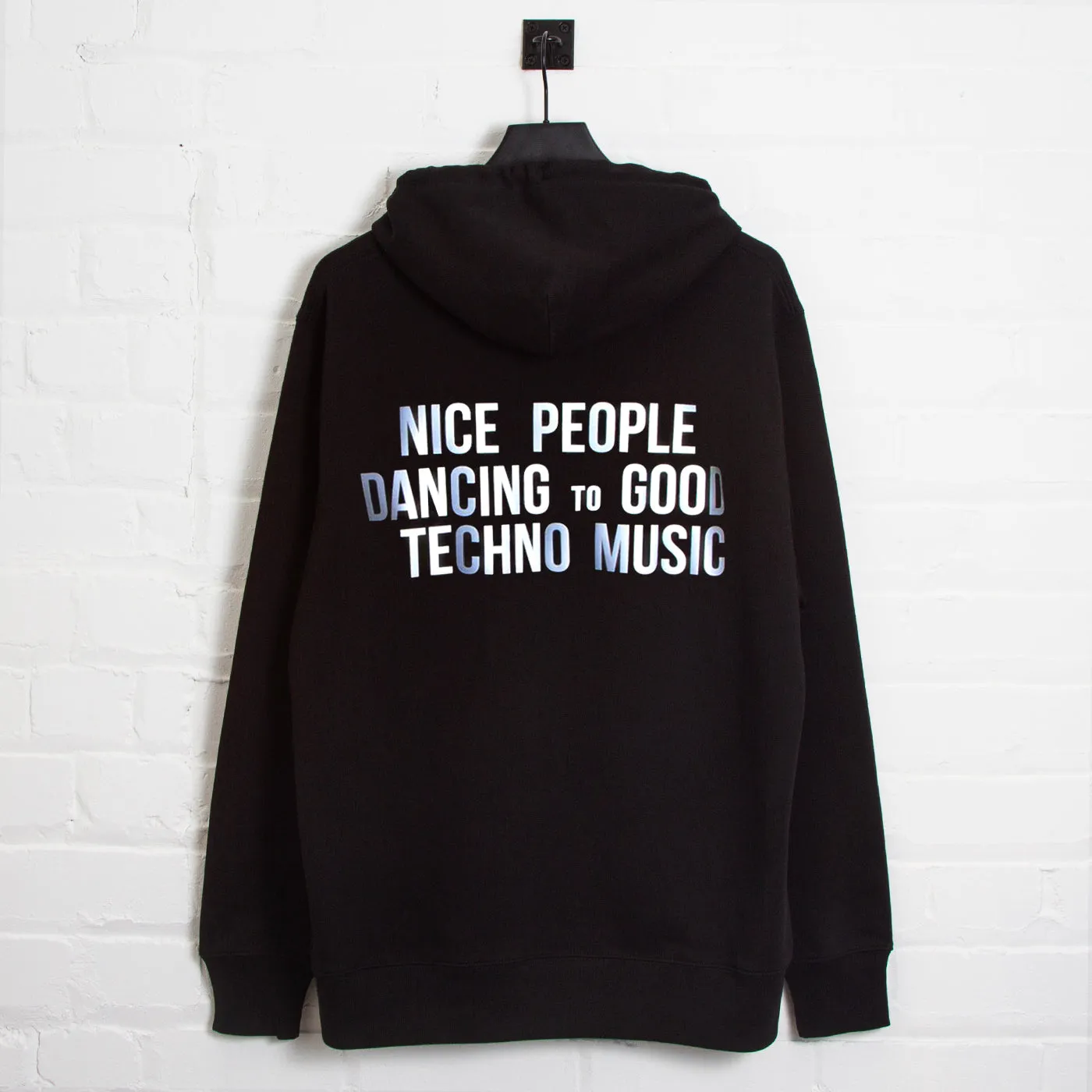 Casual Layer Reflective Peoples Techno - Pullover Hood - Black