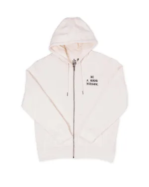 Saint Script Zip Up - Cream Mesh Lining Logo Emblem