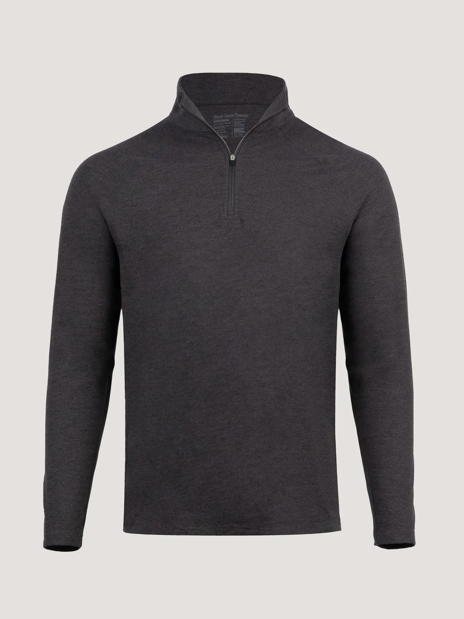 Seamless construction Charcoal Tech Quarter Zip