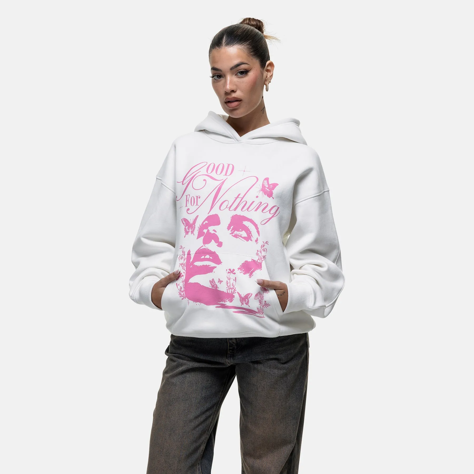 Washed Off White Blossom Hoodie Weekend Fit