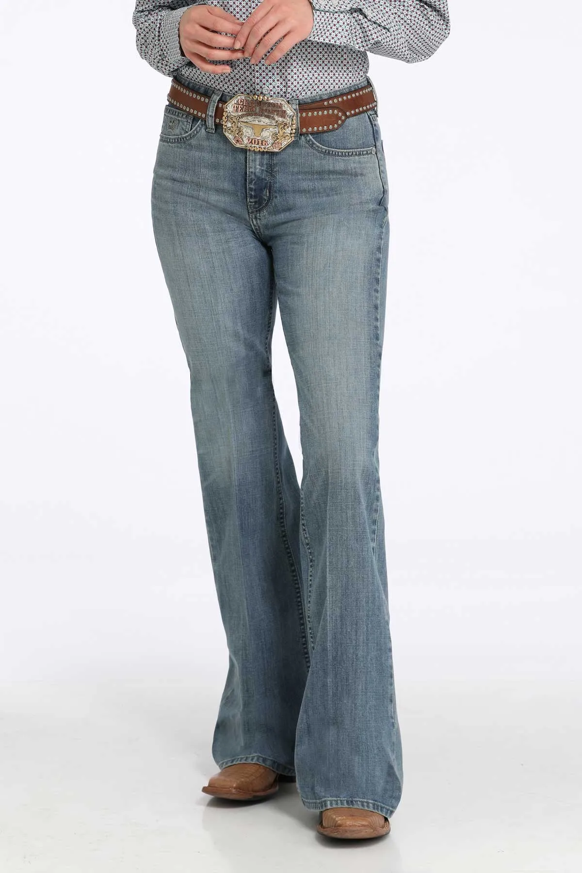 Casual Wear Cinch Women's Tatum High Rise Trouser in Medium Stonewash
