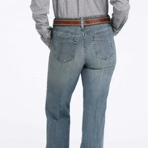 Customizable Hem Options Outfit Ideas Cinch Women's Tatum High Rise Trouser in Medium Stonewash