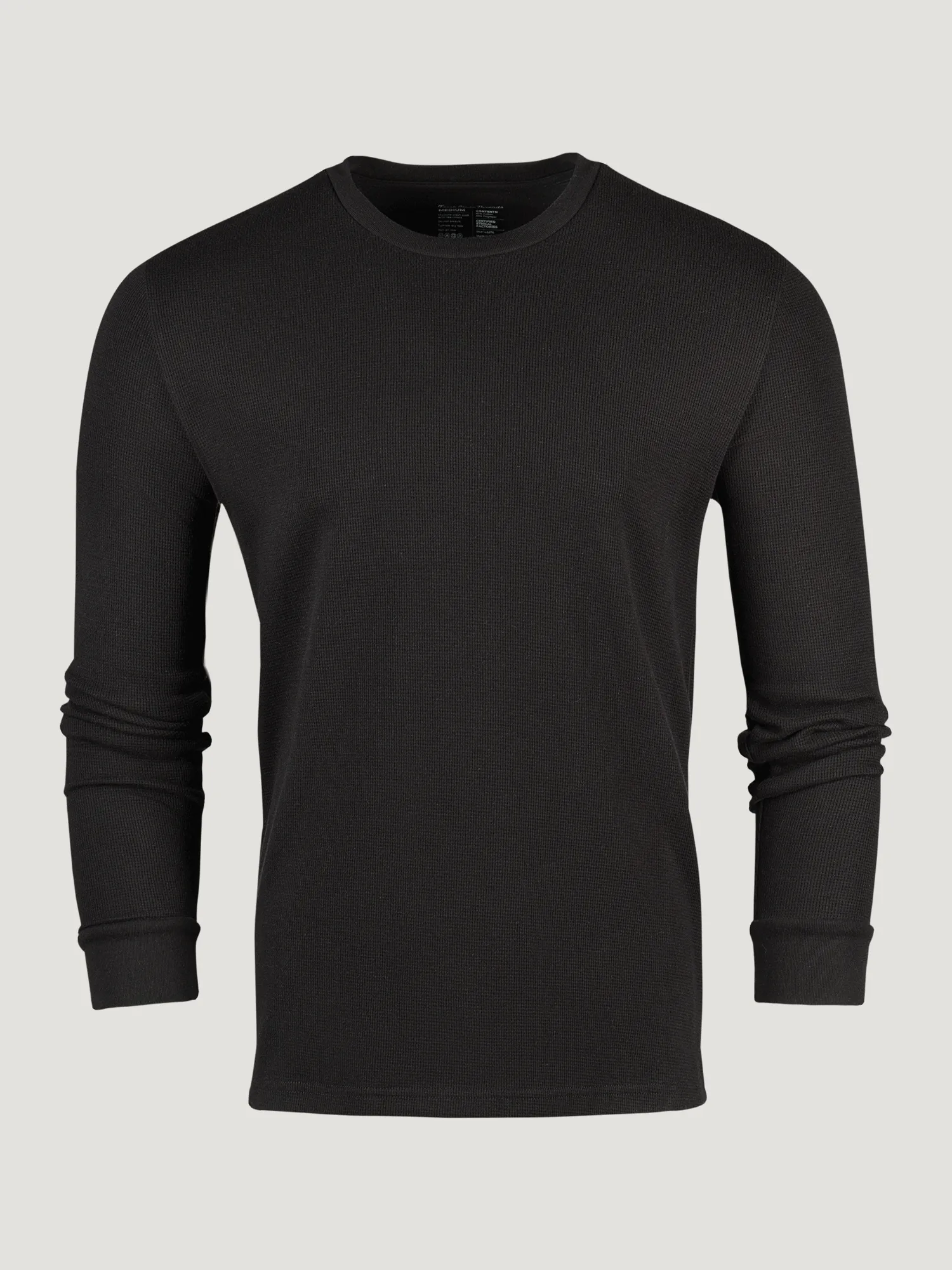 Cozy Layer Fit Black Thermal Long Sleeve Crew
