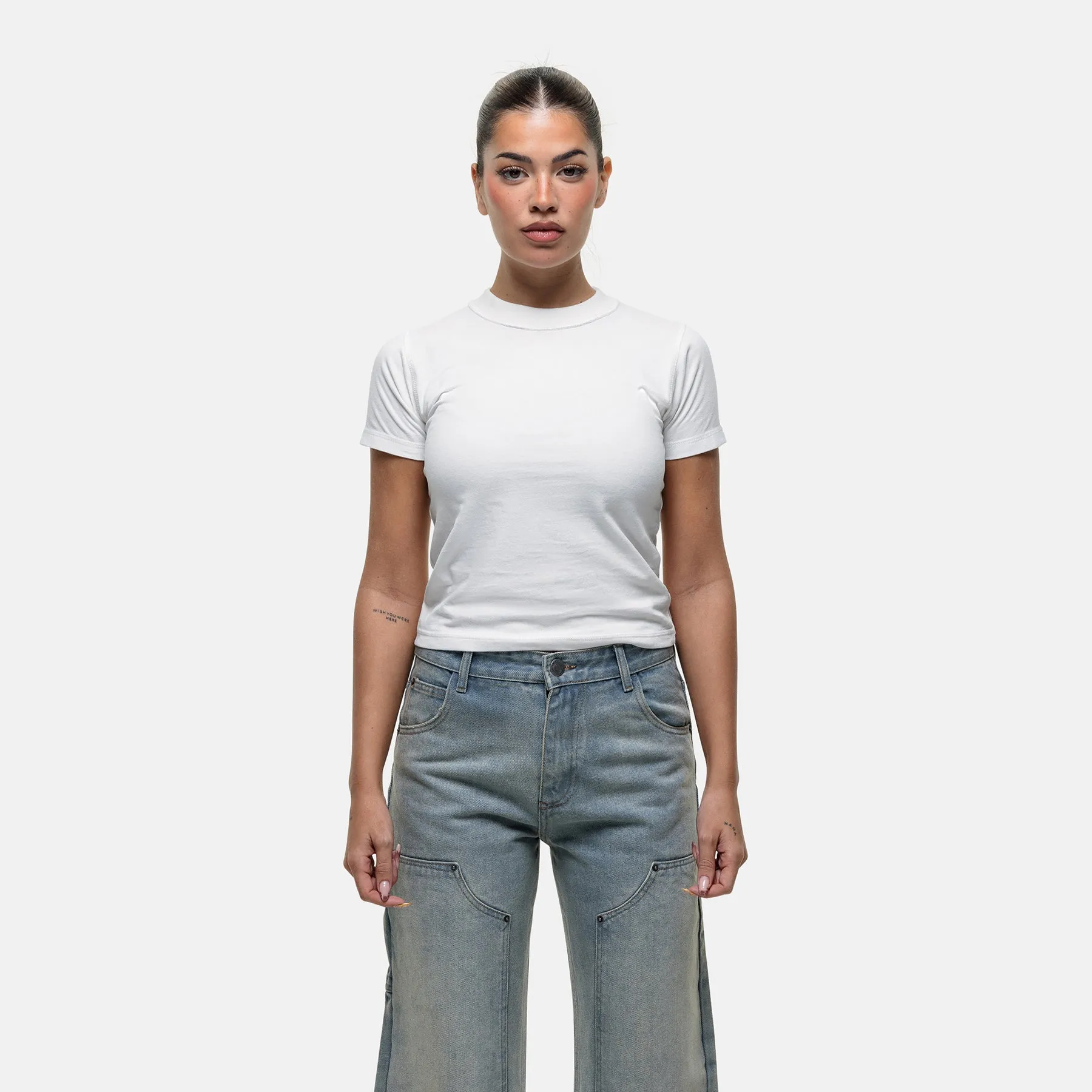 Premium Cotton Blend Reverse Off White T-shirt