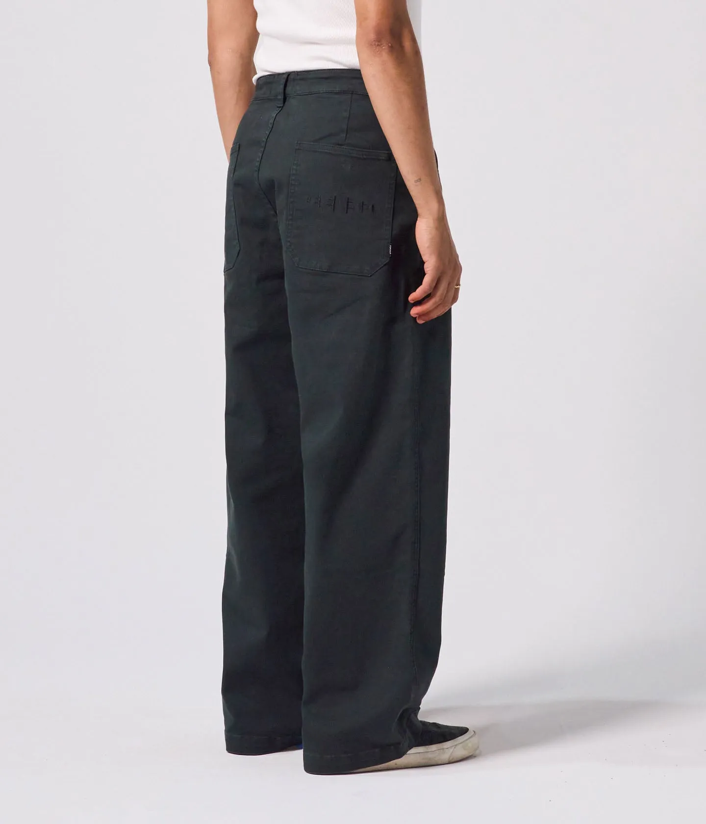 Mesh Comfort Body Ready REYNOLDS DENIM OVERDYE PANT // IVY STONE