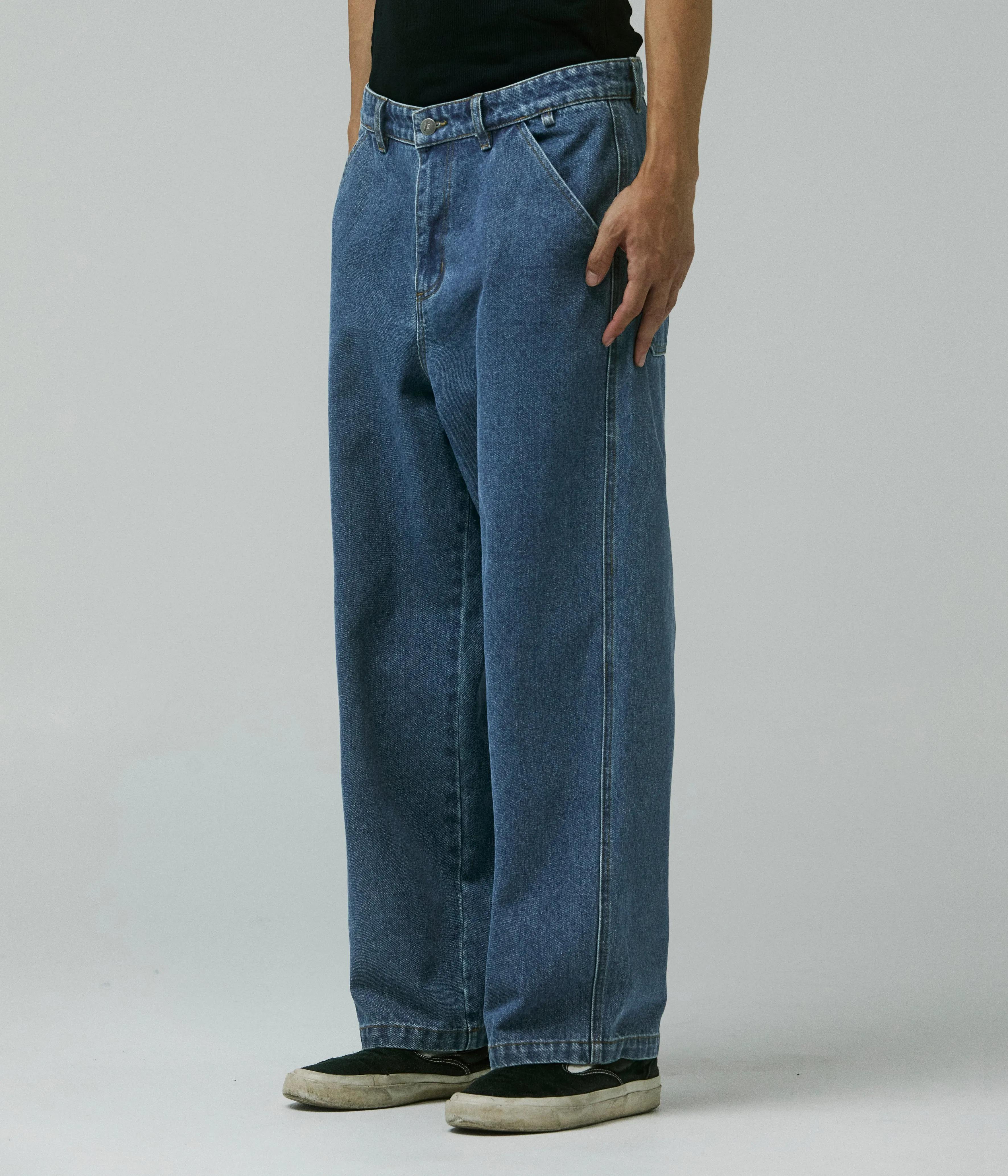 Lightweight Material REYNOLDS FLATLINE DENIM PANT // DARK BLUE