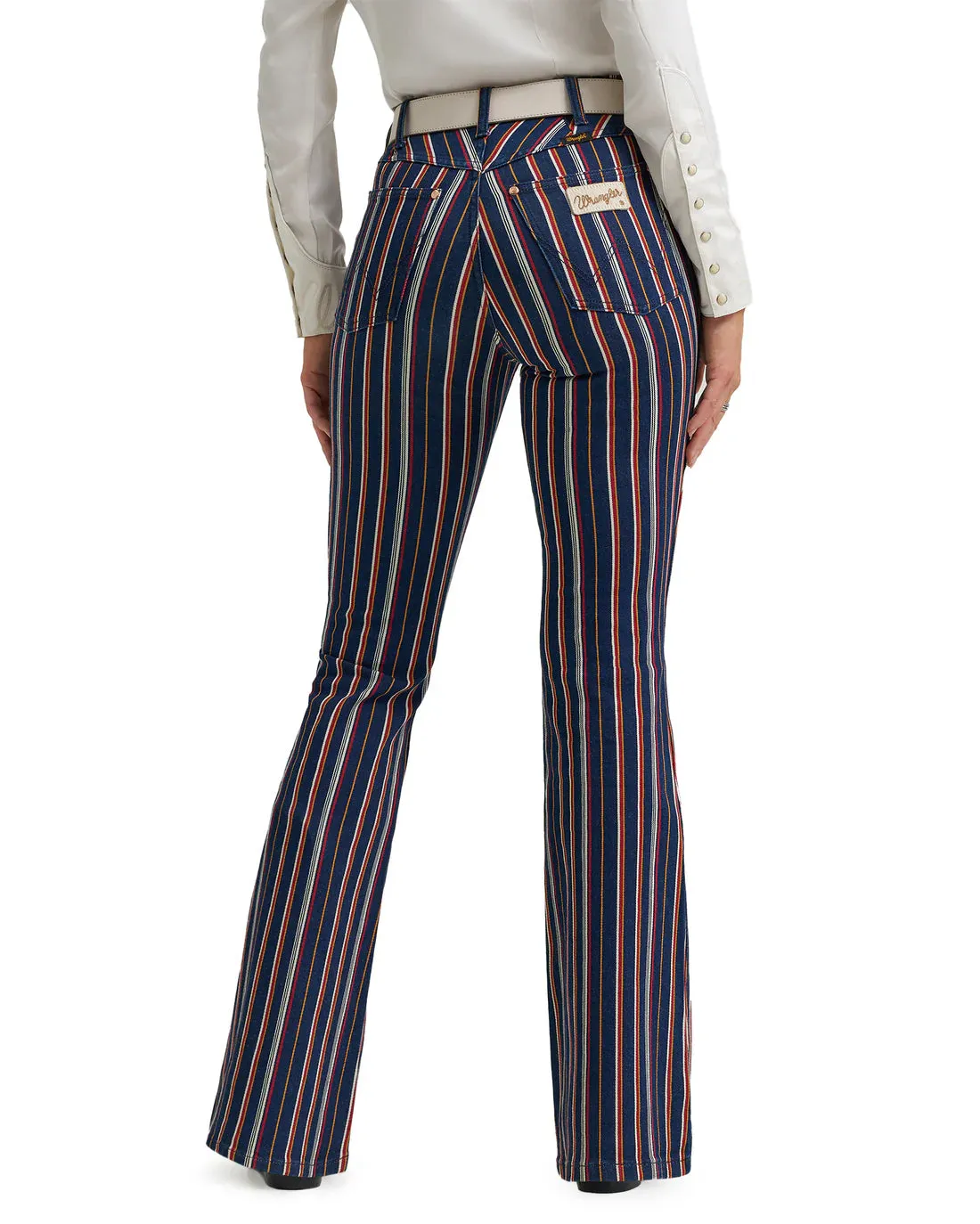 Recycled Fiber Content Wrangler x Lainey Wilson High Rise Striped Flare Jean