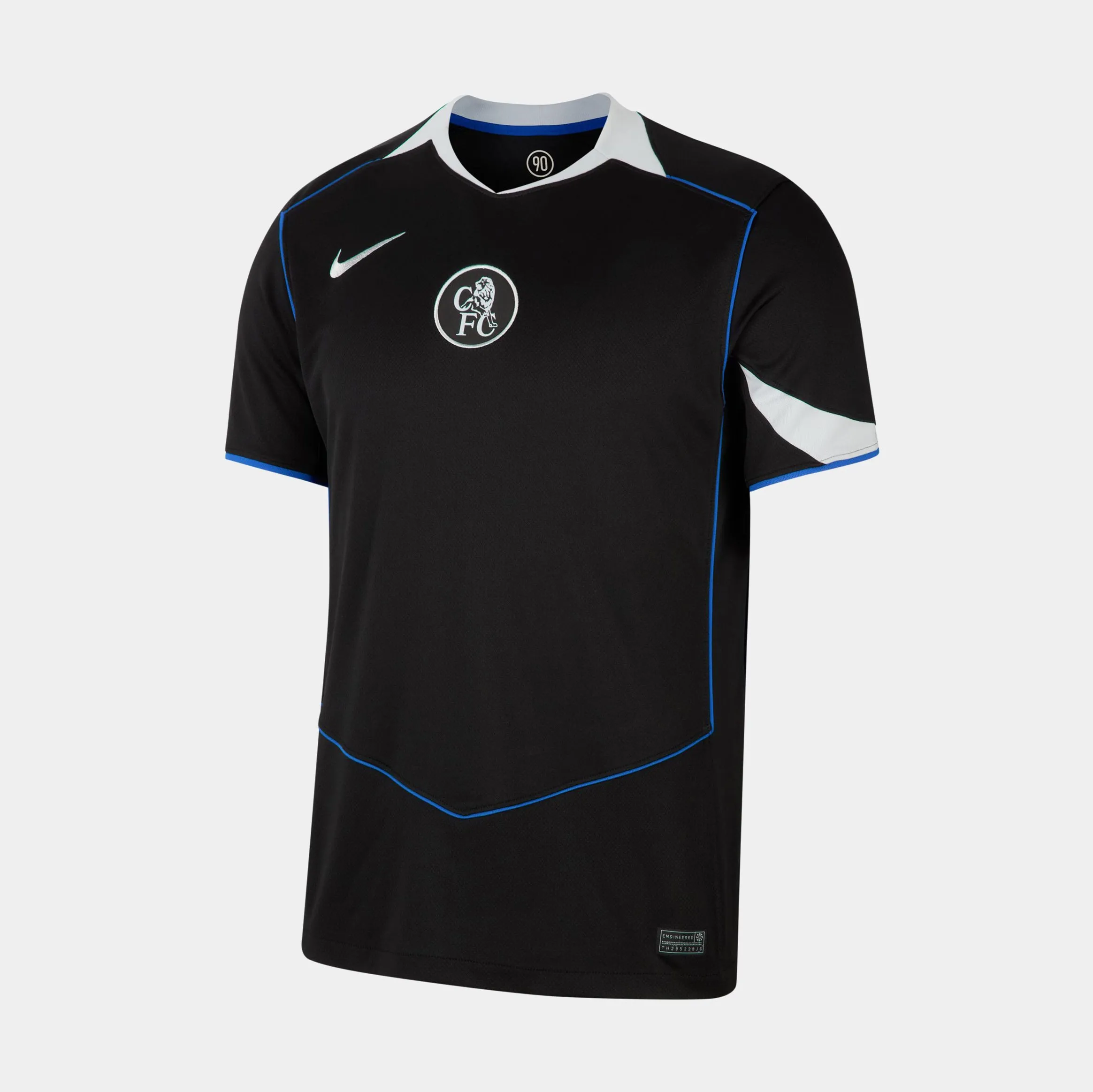 Chelsea FC 2025/26 Stadium Third Replica Mens Jeresy (Black/Field Silver/Game Royal/Field Silver) Base Move Four Way Stretch