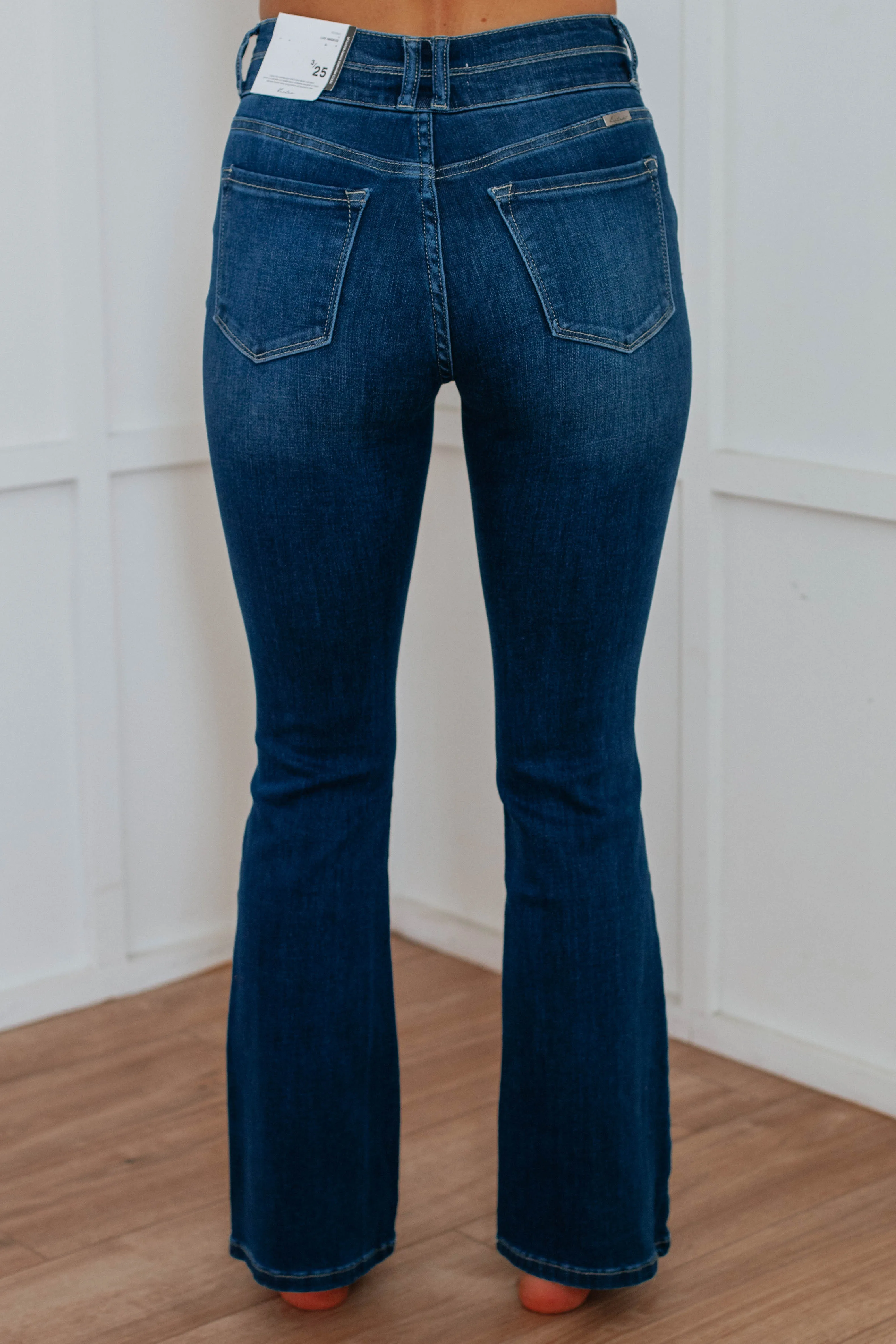 Wide Leg Silhouette Summer Vibes Rylan KanCan Jeans - Deep Blue