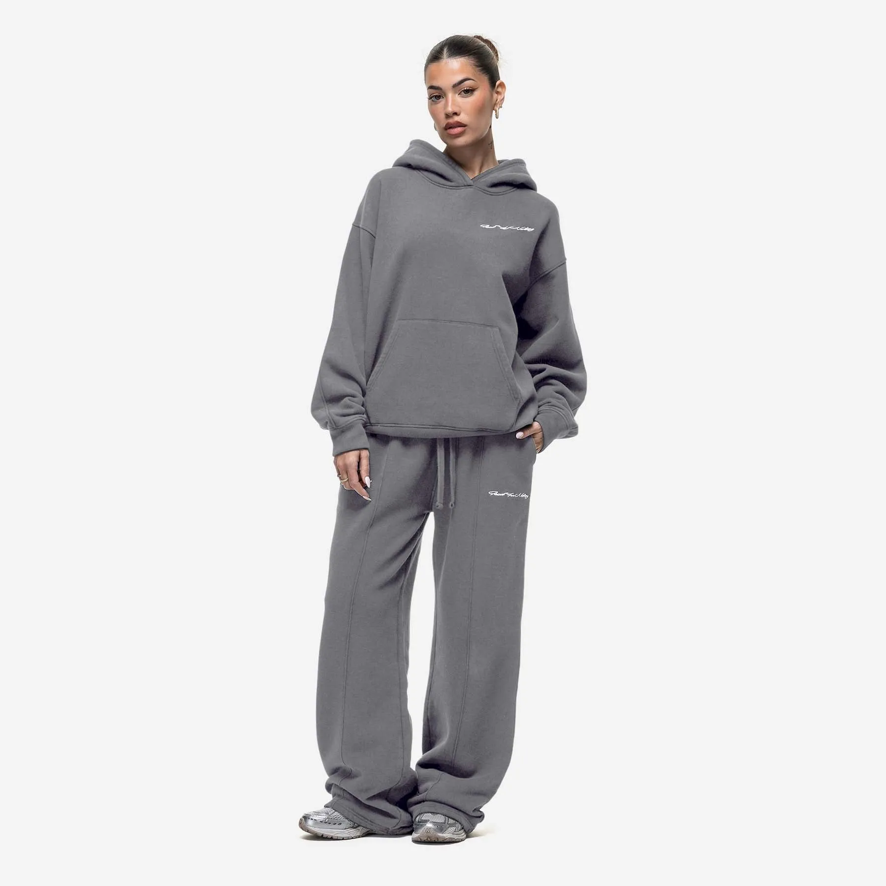 QuickReleaseBuckle Chilly Day Wear Scribble Washed Grey Jogger