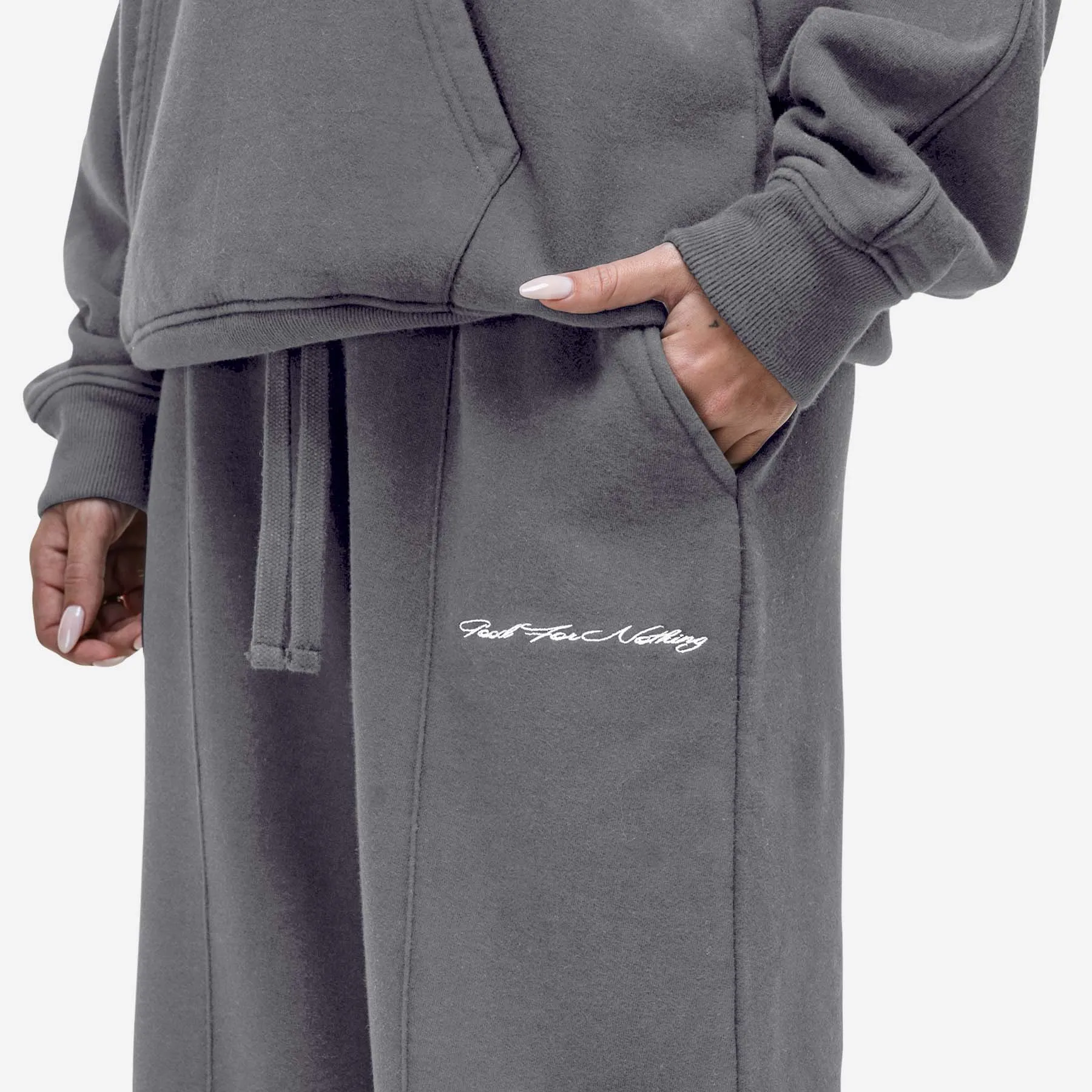 SecureClosures Stretch Waist Scribble Washed Grey Jogger