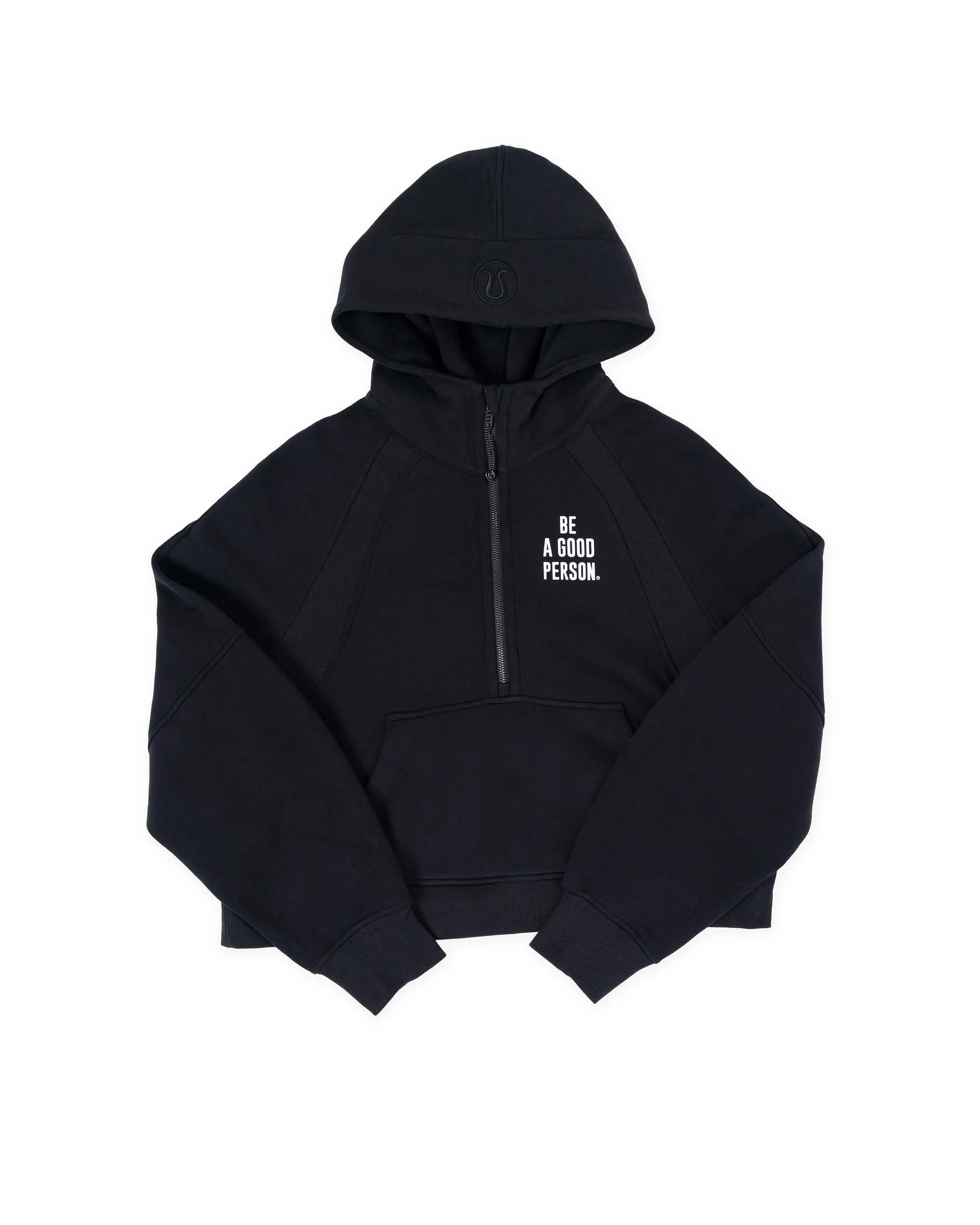 Scuba Oversized Half-Zip Hoodie - Black - lululemon // BE A GOOD PERSON *Pre-Order* Outdoor Chic