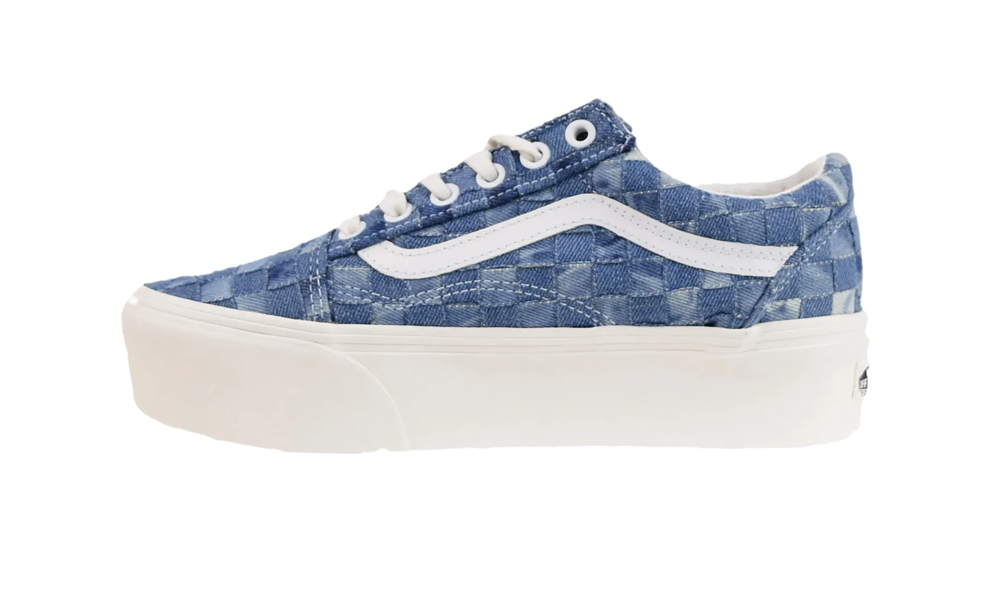 Woven Old Skool Stackform "Denim" Smooth Soles Fashionable