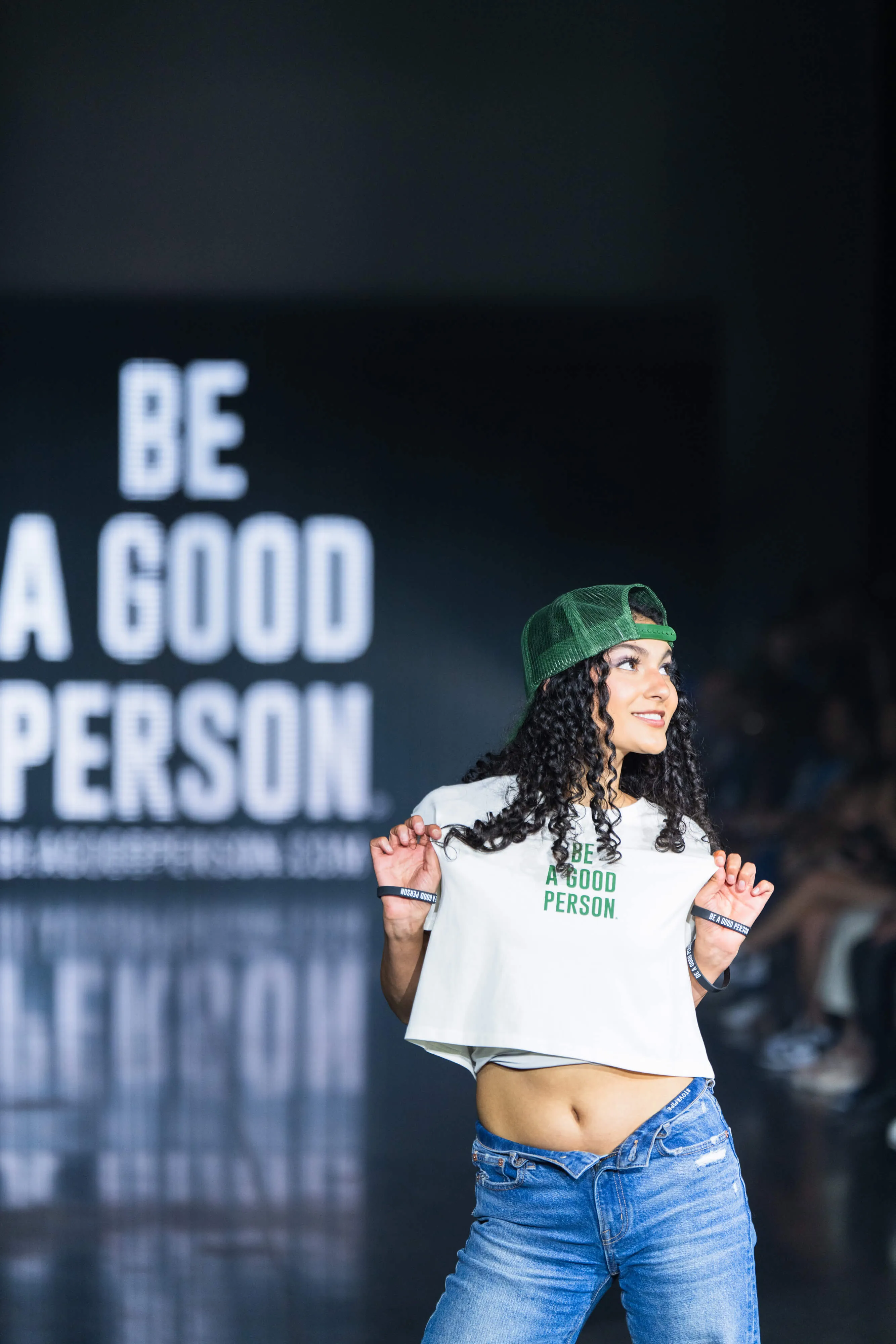 Signature Crop Top - Cream/Green Everyday Casual