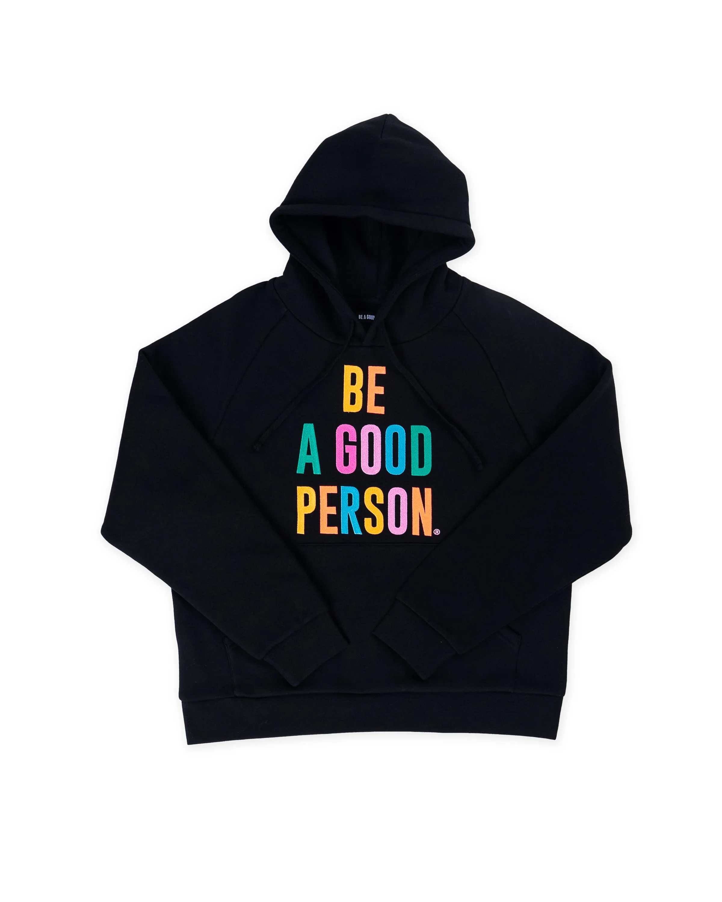 Signature Embroidered Hoodie - Black Color Spectrum Hooded