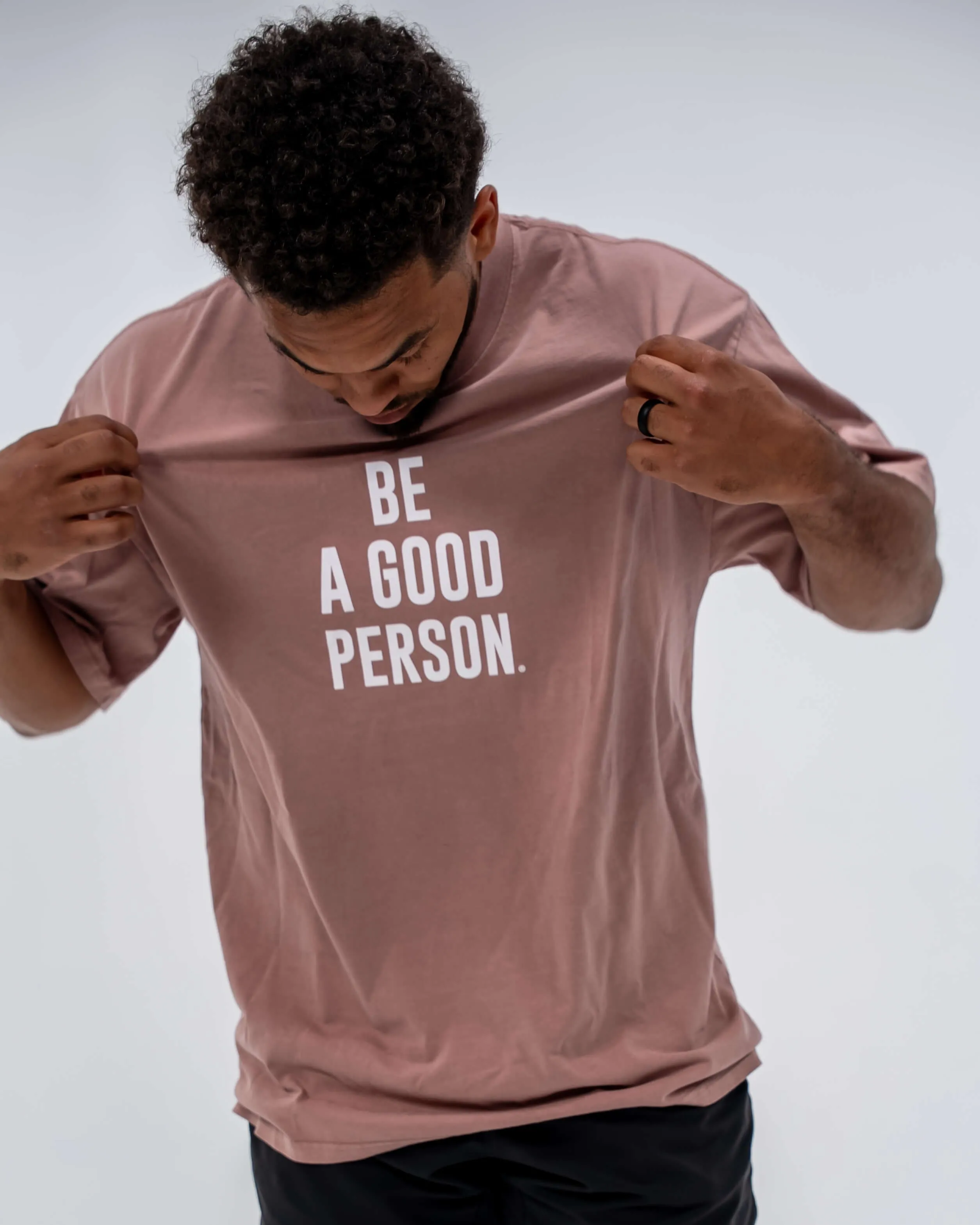 Signature Heavyweight Box T-Shirt - Mauve Street Trendy Double Stitched Seams