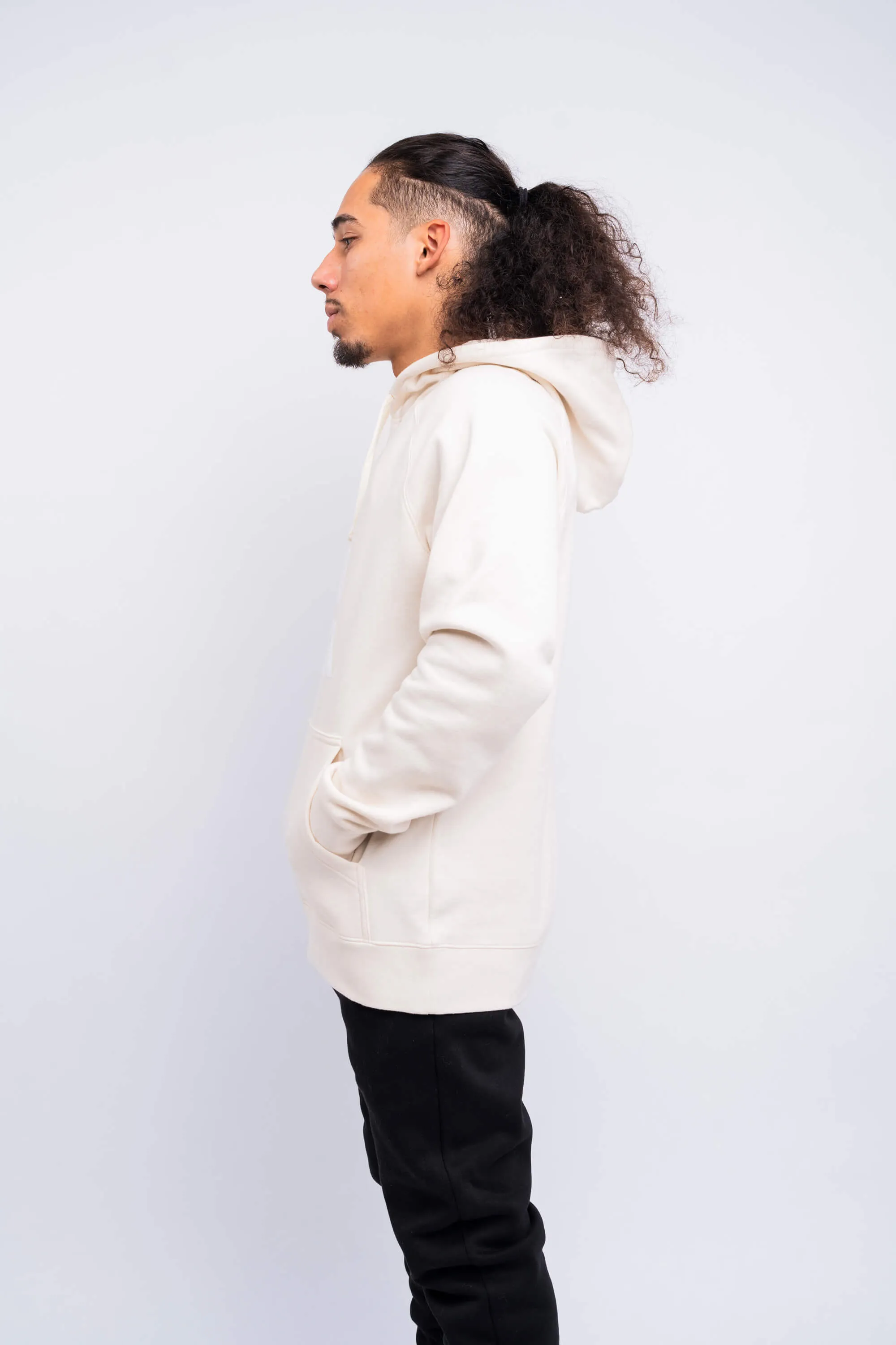 Outdoor Relaxed Everyday Essential Signature Lightweight Hoodie - Ivory